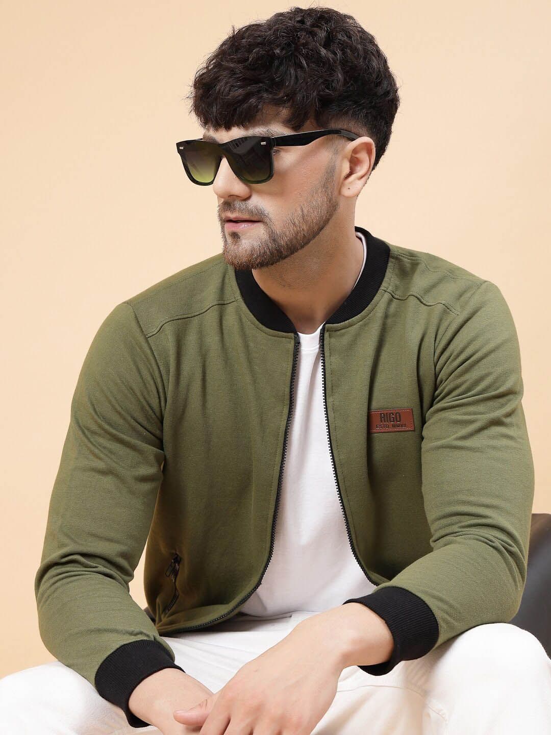 Rigo Men Solid Casual Open Pullover Sweatshirt - view 1