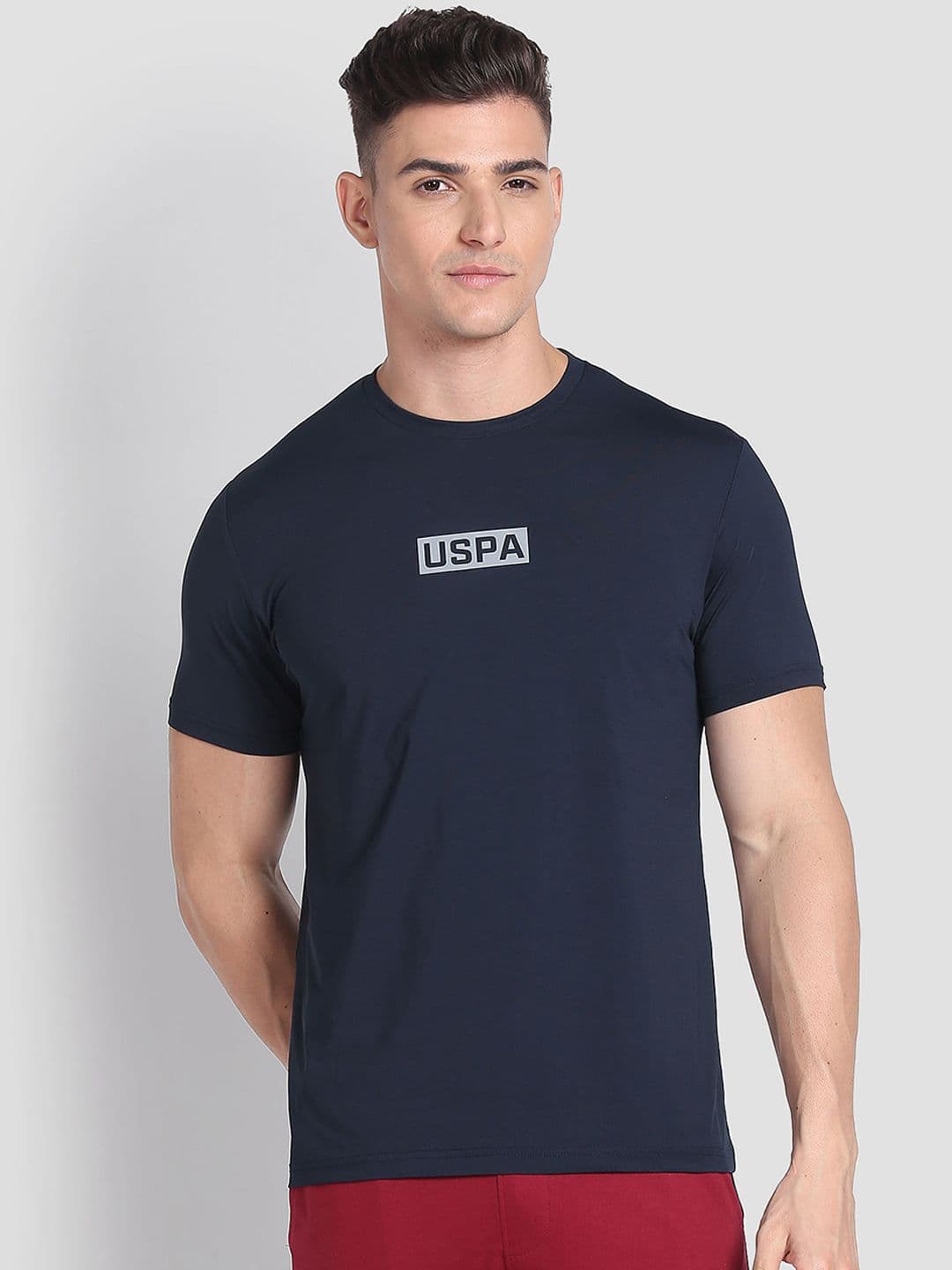 U.S. Polo Assn. Typography Printed Round Neck Lounge T-shirts - view 1