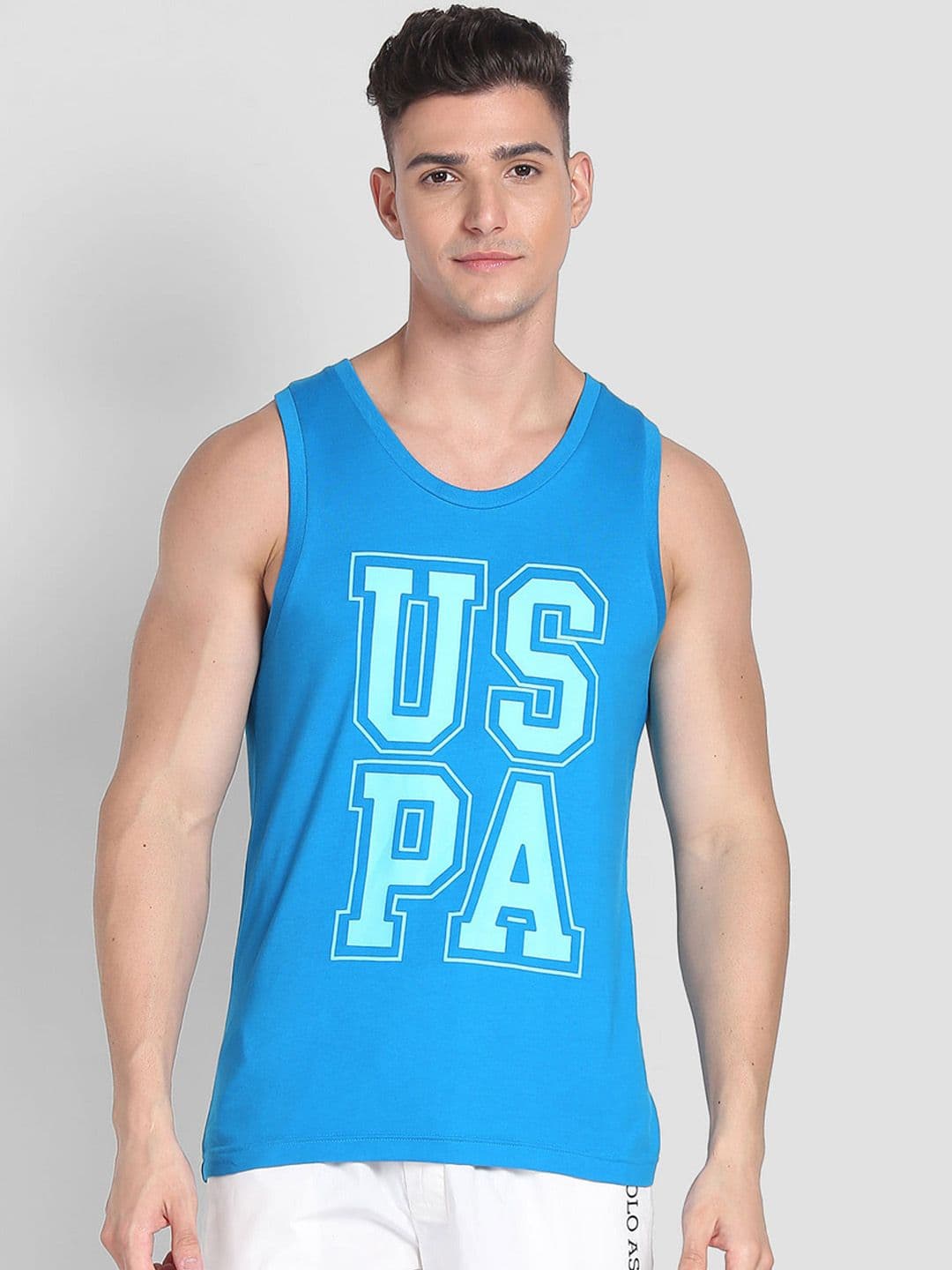 U.S. Polo Assn. Printed Pure Cotton Innerwear Vests IYBD-G01-PL - view 1