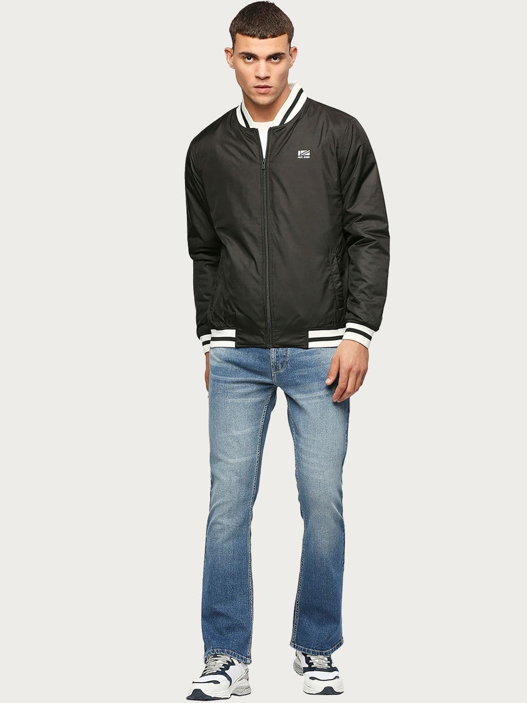 Pepe Jeans Stand Collar Bomber Jacket - view 1