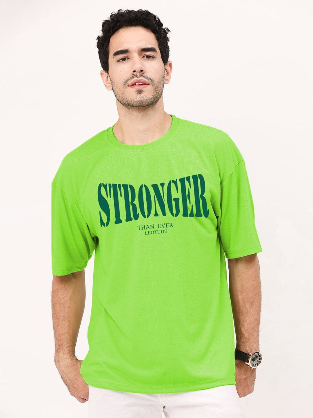 Leotude Typography Printed Oversized T-shirt - view 1