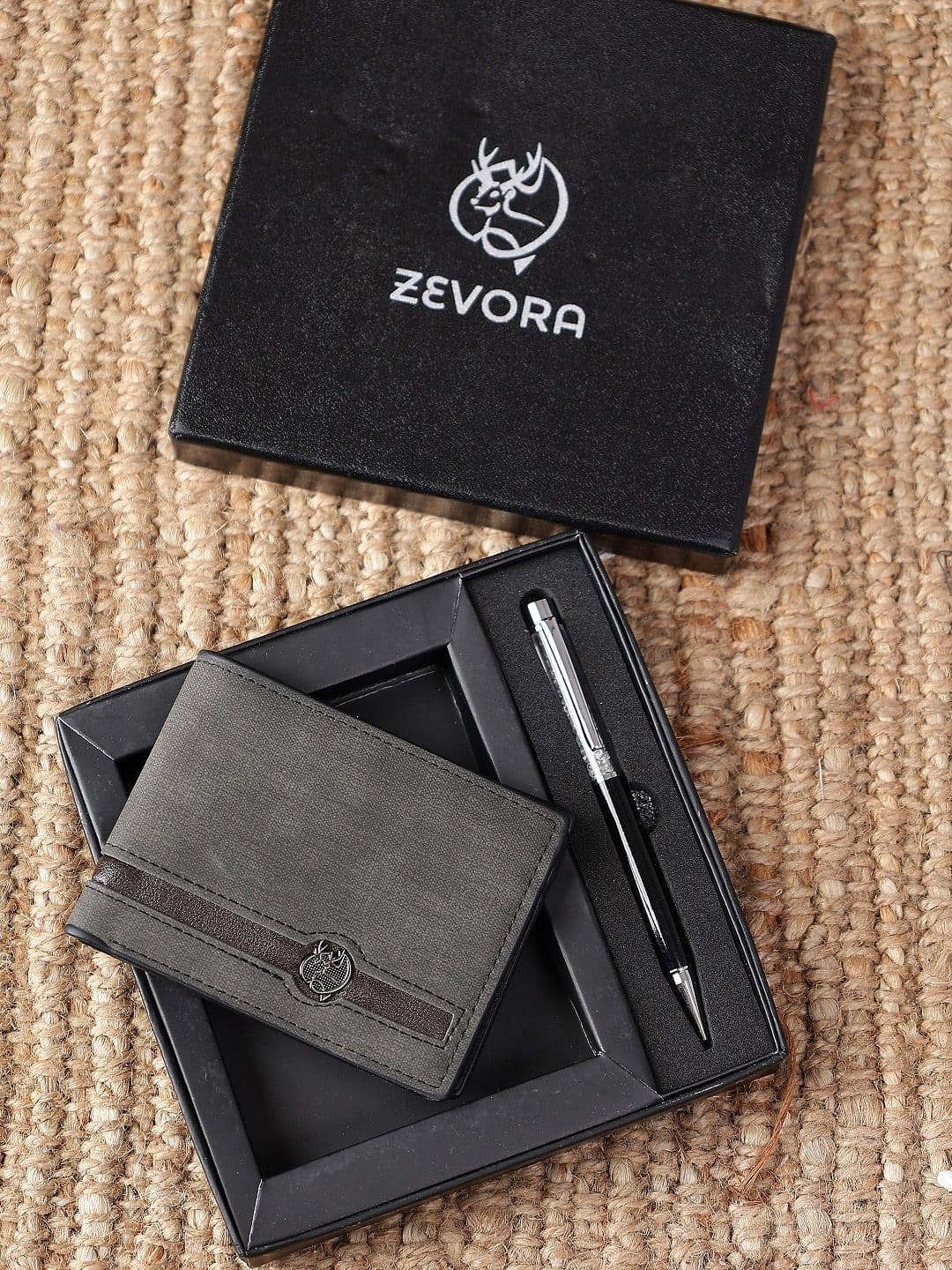 ZEVORA Men Pen & Wallet Leather Accessory Gift Set - view 1