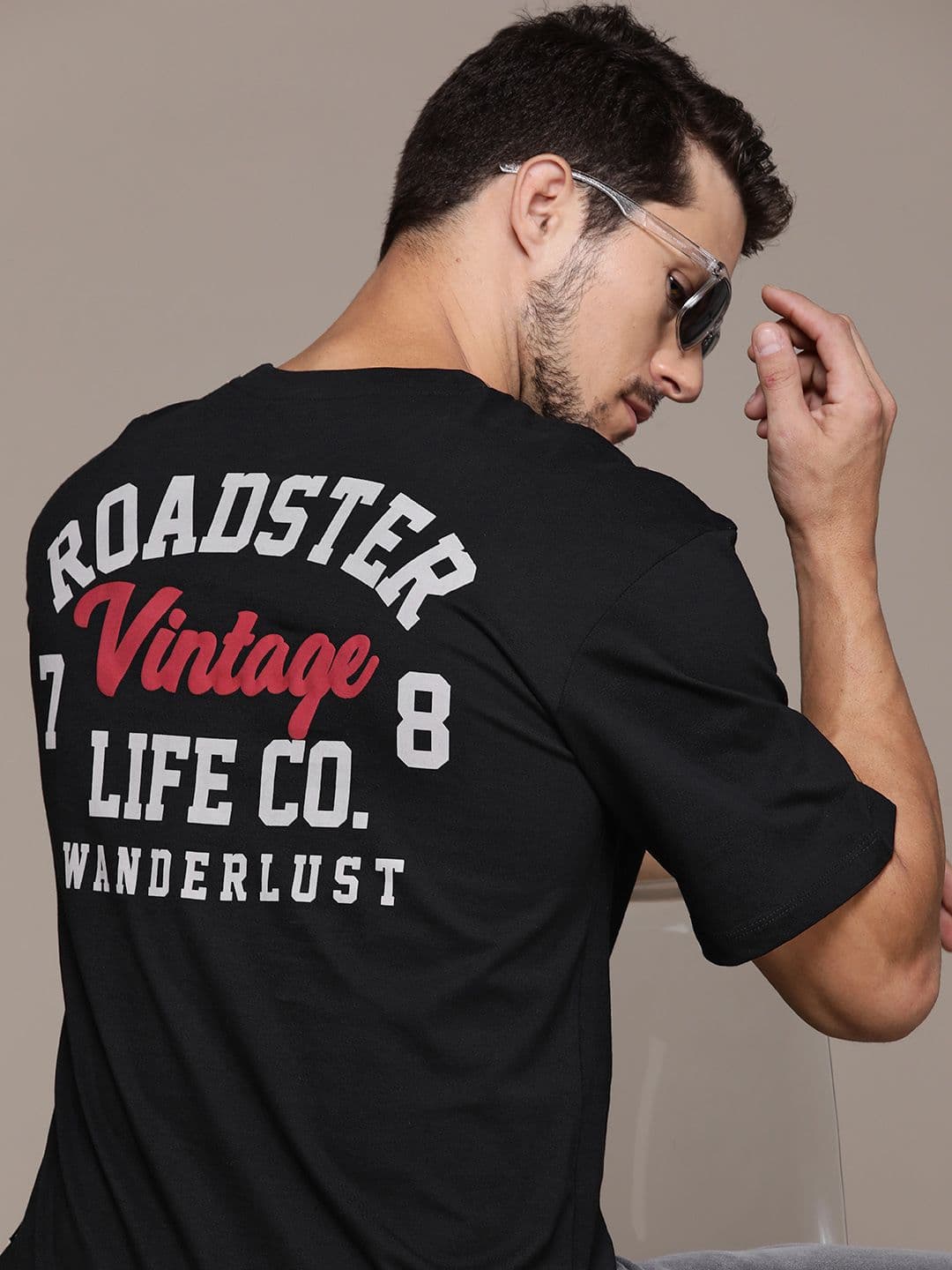 The Roadster Lifestyle Co. Brand Logo Printed Pure Cotton T-shirt - view 1