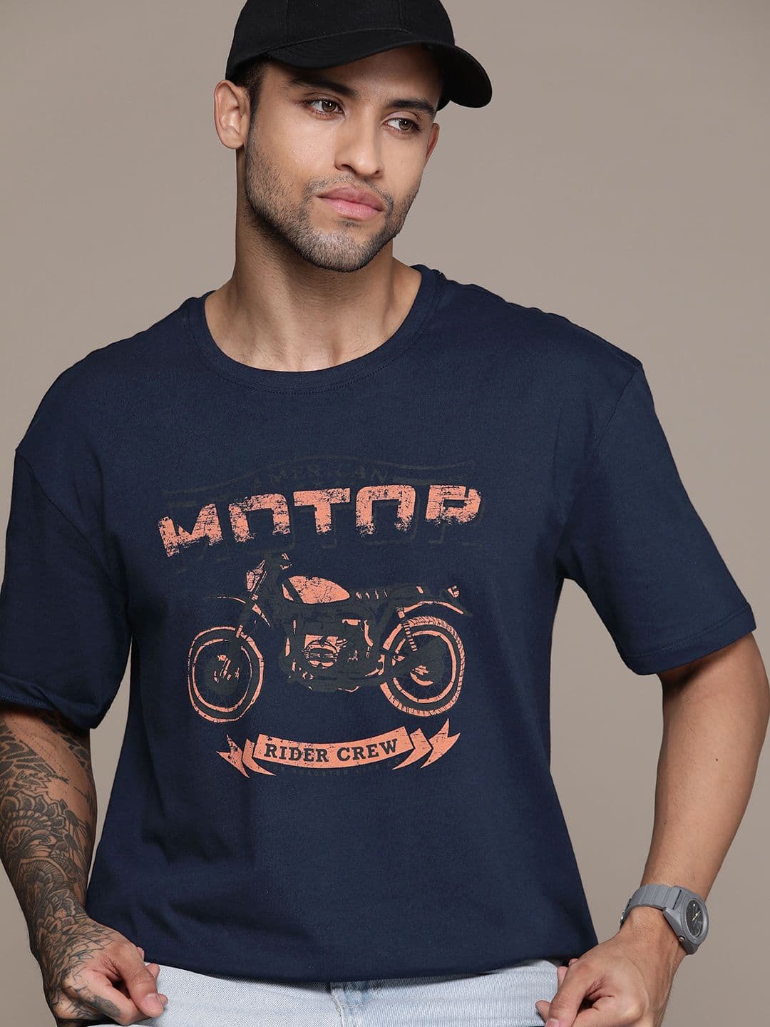 The Roadster Lifestyle Co. Printed Pure Cotton T-shirt - view 1