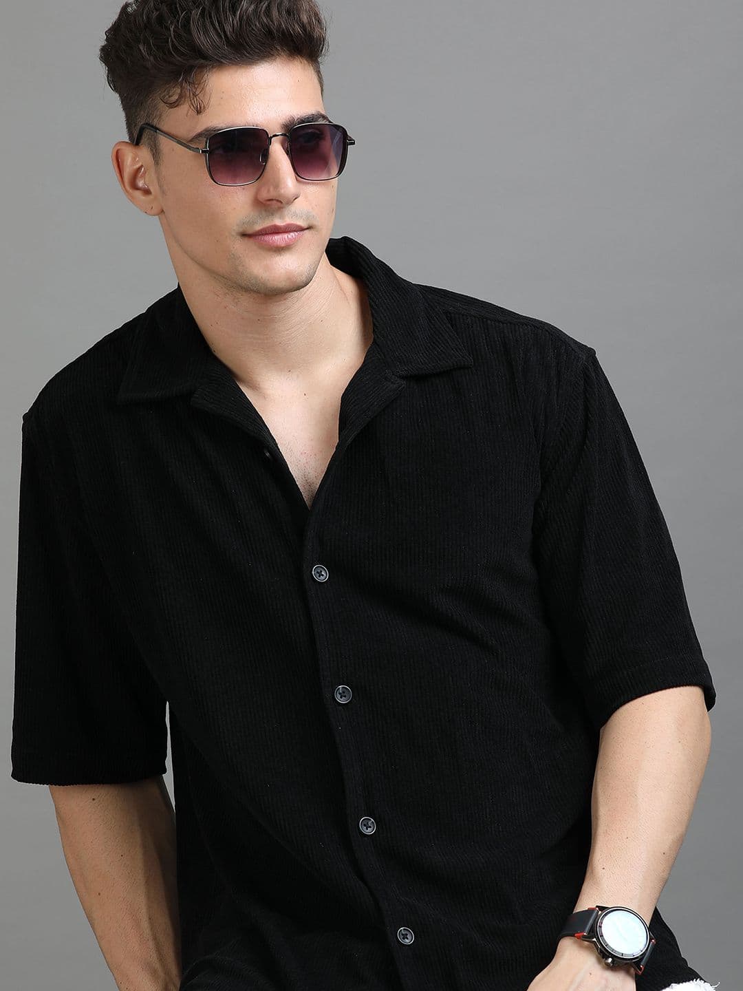 HERE&NOW Oversized Corduroy Casual Shirt - view 1