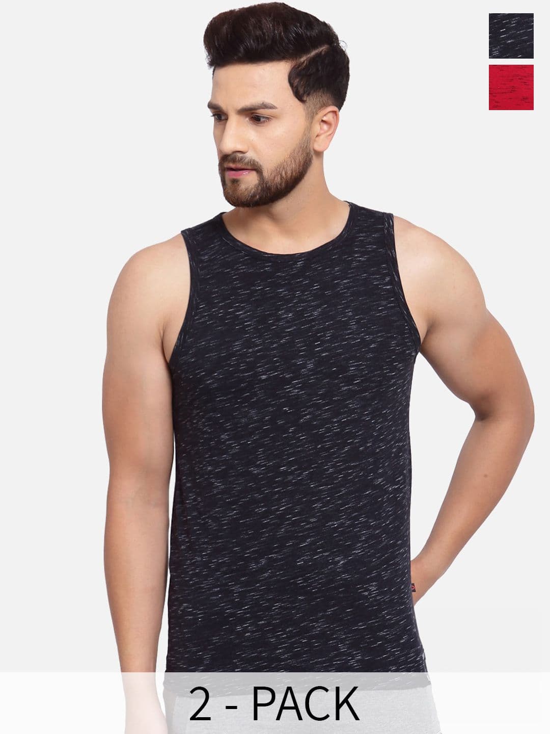 SPORTO Pack Of 2 Cotton Gym Innerwear Vests - view 1