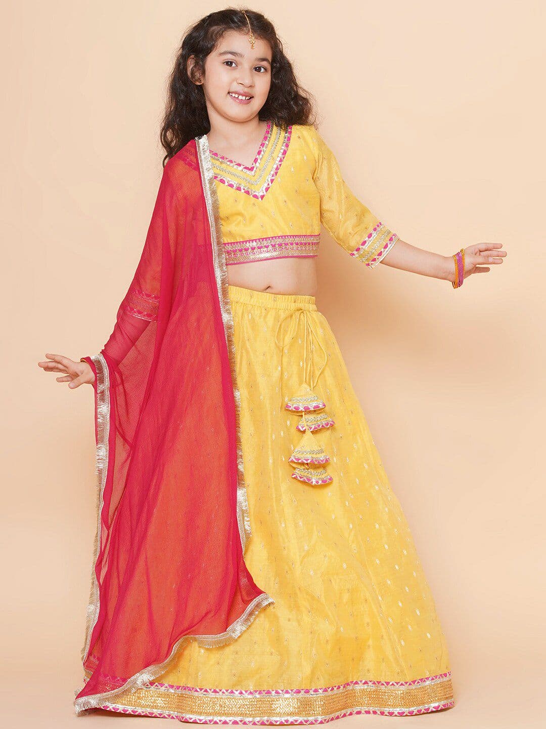 Bitiya by Bhama Girls Ready to Wear Lehenga & Blouse With Dupatta - view 1
