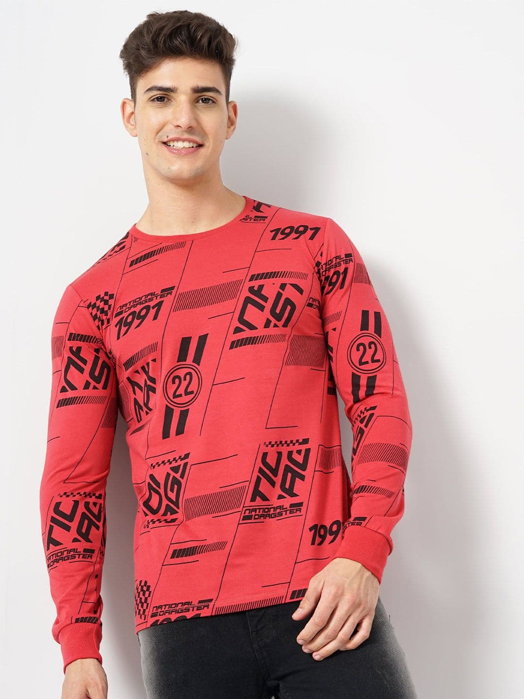 The Indian Garage Co Typography Printed Round Neck T-shirt - view 1
