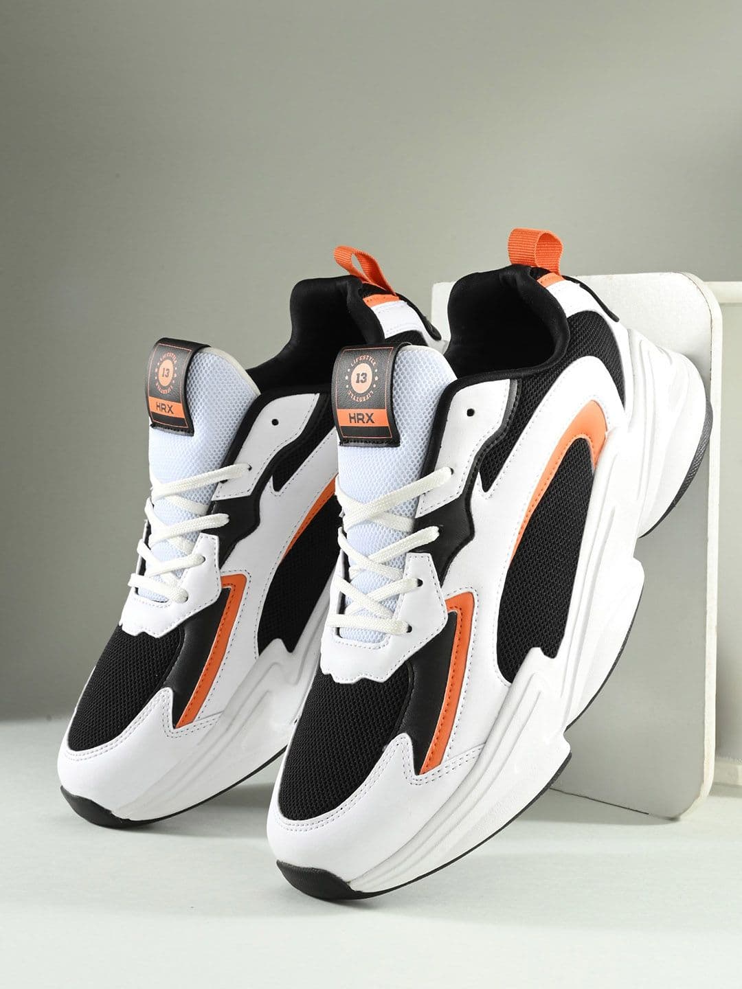 HRX by Hrithik Roshan Men White Colourblocked Sneakers - view 1