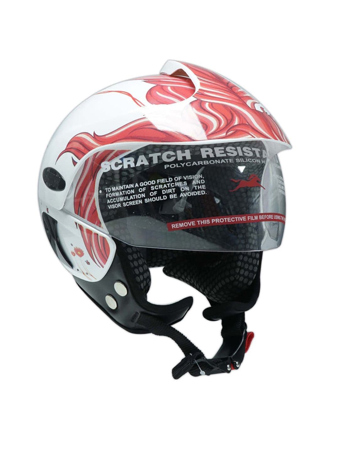 TVS HF Rosy Field Kids Graphic Printed Open Face Helmet - view 1