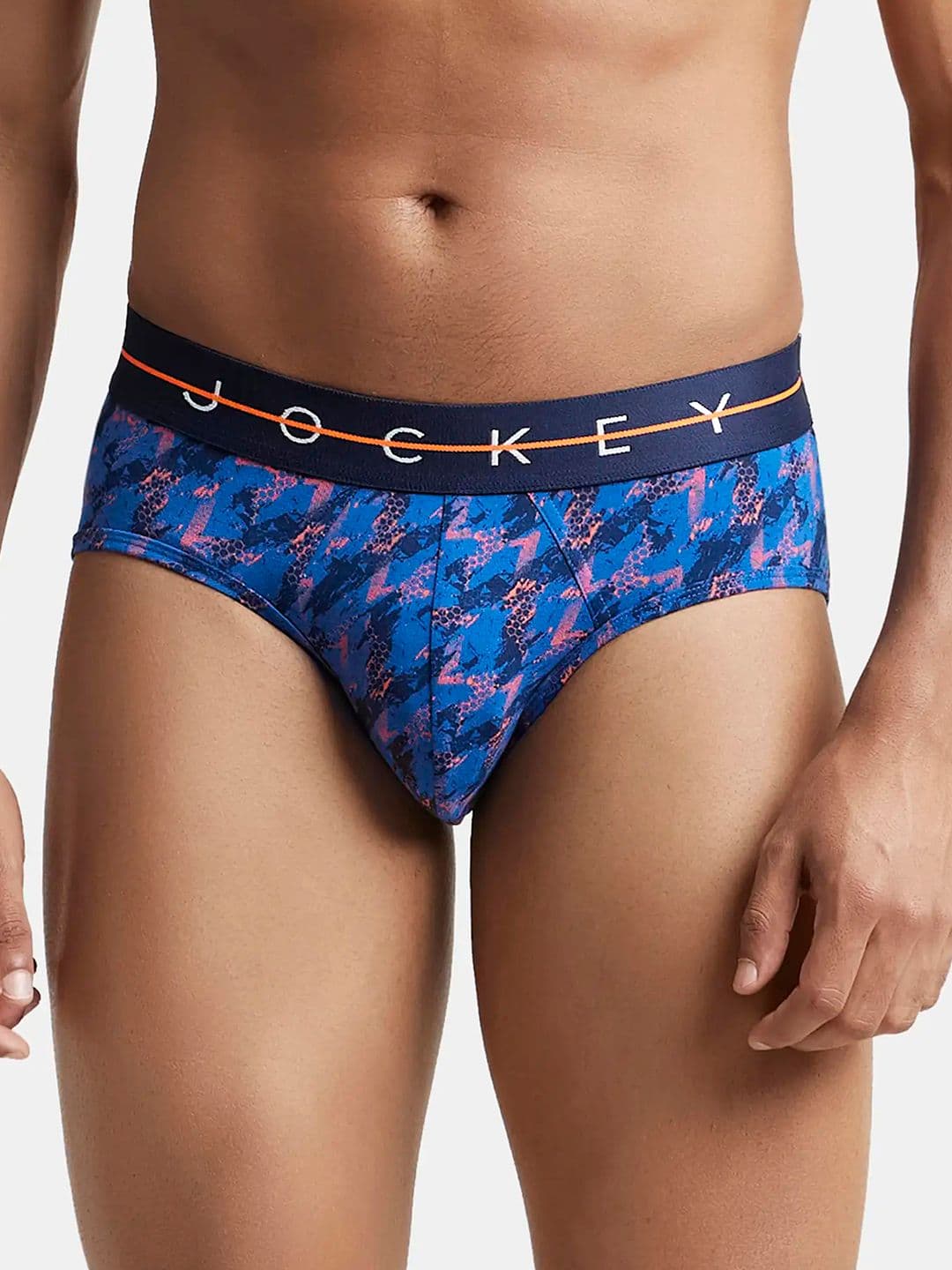 Jockey Super Combed Cotton Stretch Printed Brief with Ultrasoft Waistband-NY01 - view 1