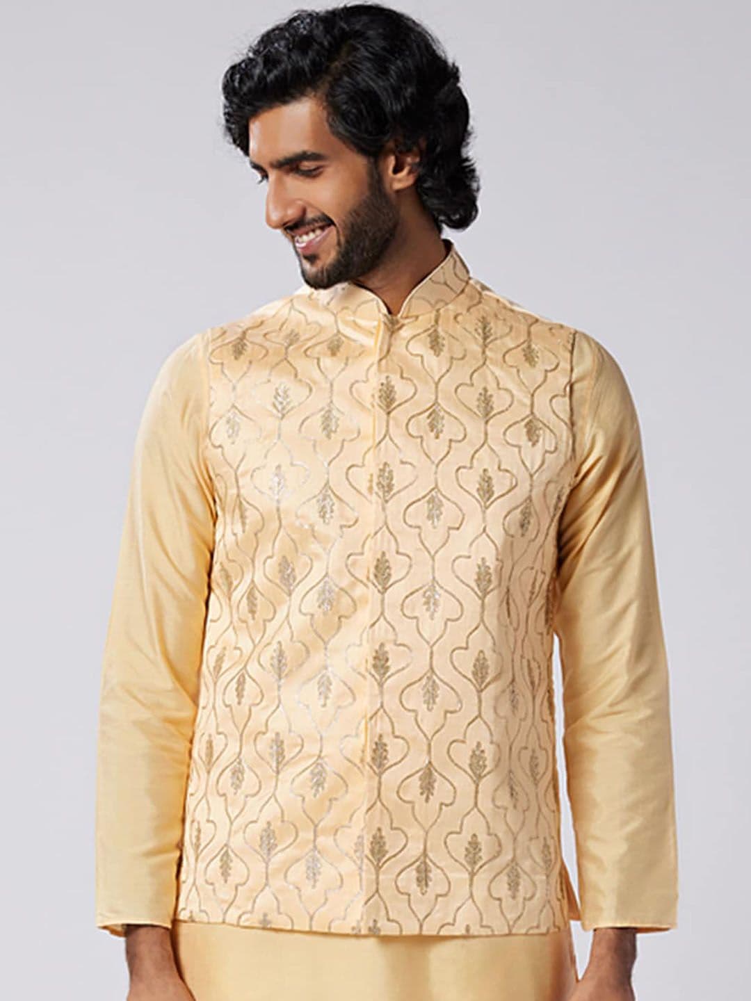 KISAH Woven Embellished Nehru Jacket - view 1