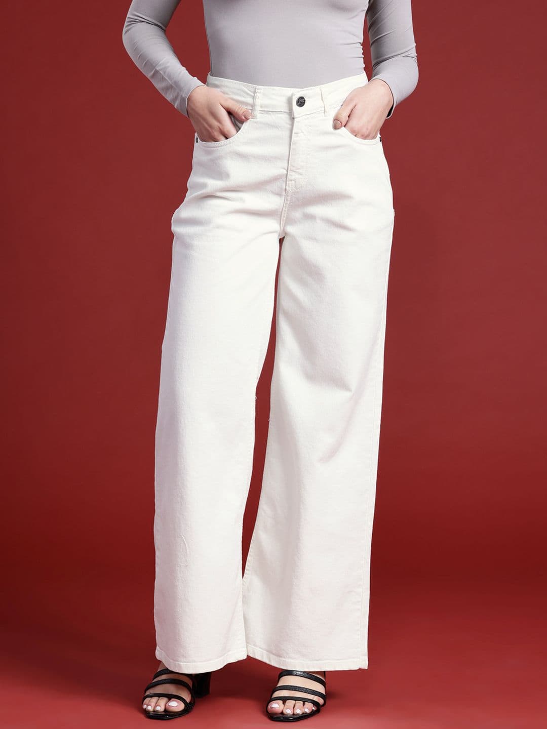 all about you Women Wide Leg Stretchable Jeans - view 1