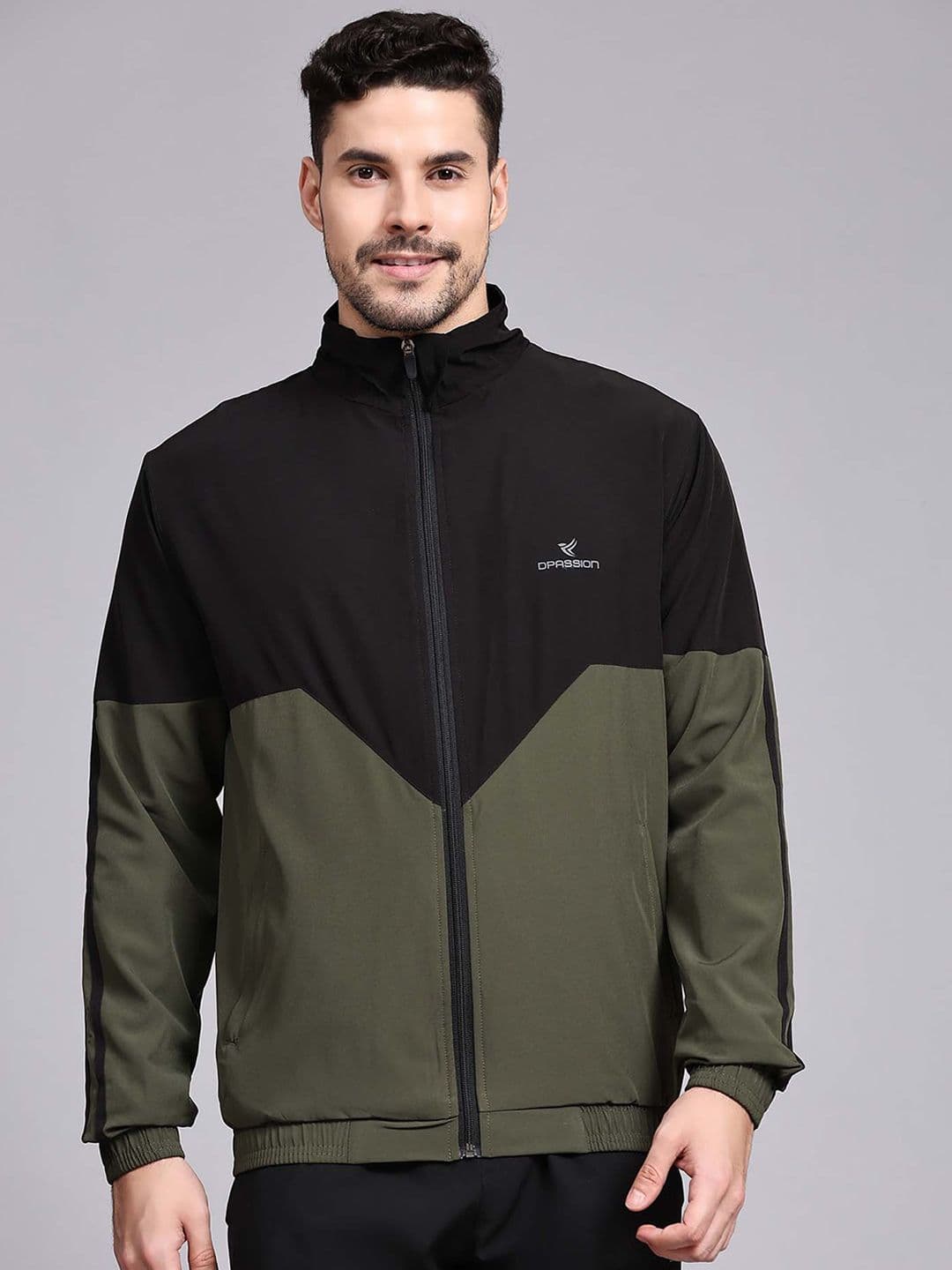 Dpassion Colourblocked Lightweight Longline Sporty Jacket - view 1