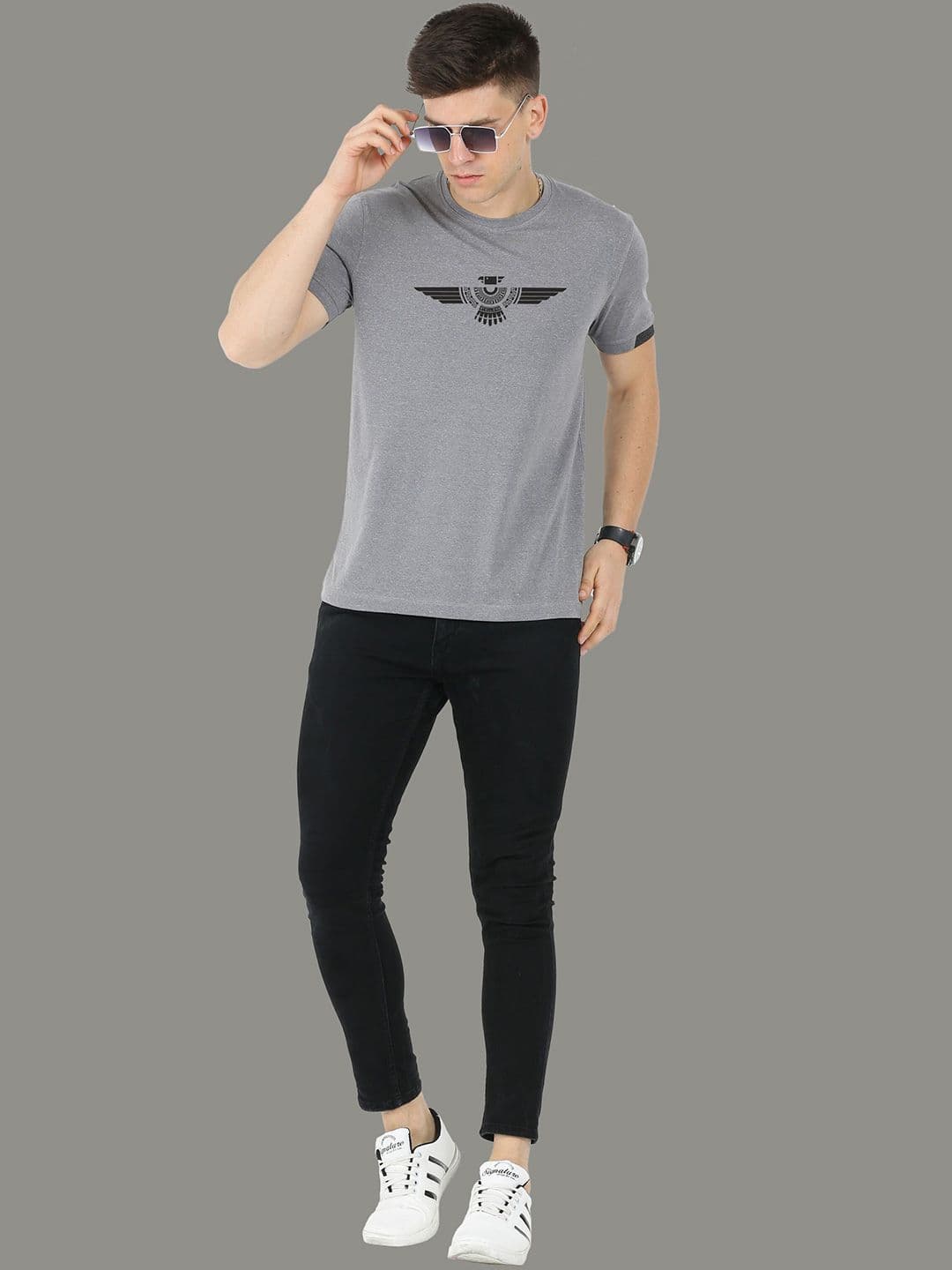 STELLERS Men Printed Round Neck Premium Cotton Stretchable Casual Tshirt - view 1