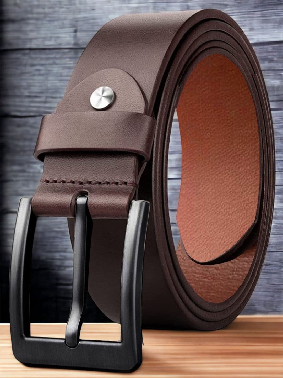 The Roadster Lifestyle Co. Men Brown Leather Formal Belt - view 1