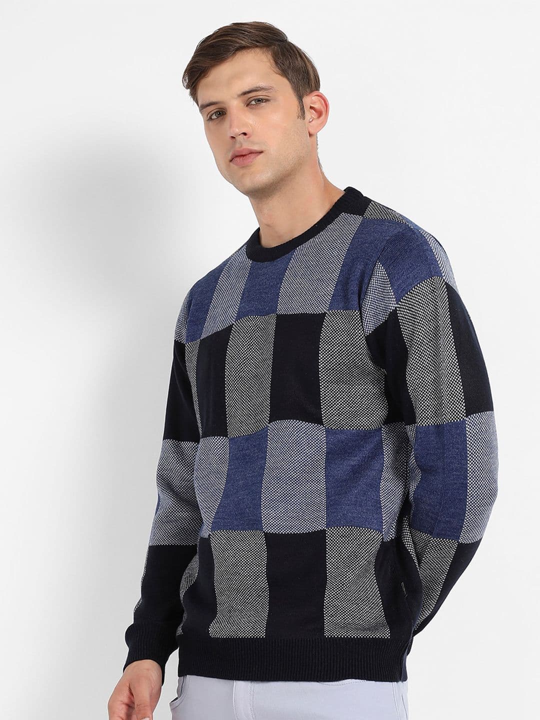 CAHOOT Campus Sutra Checked Woollen Pullover - view 1