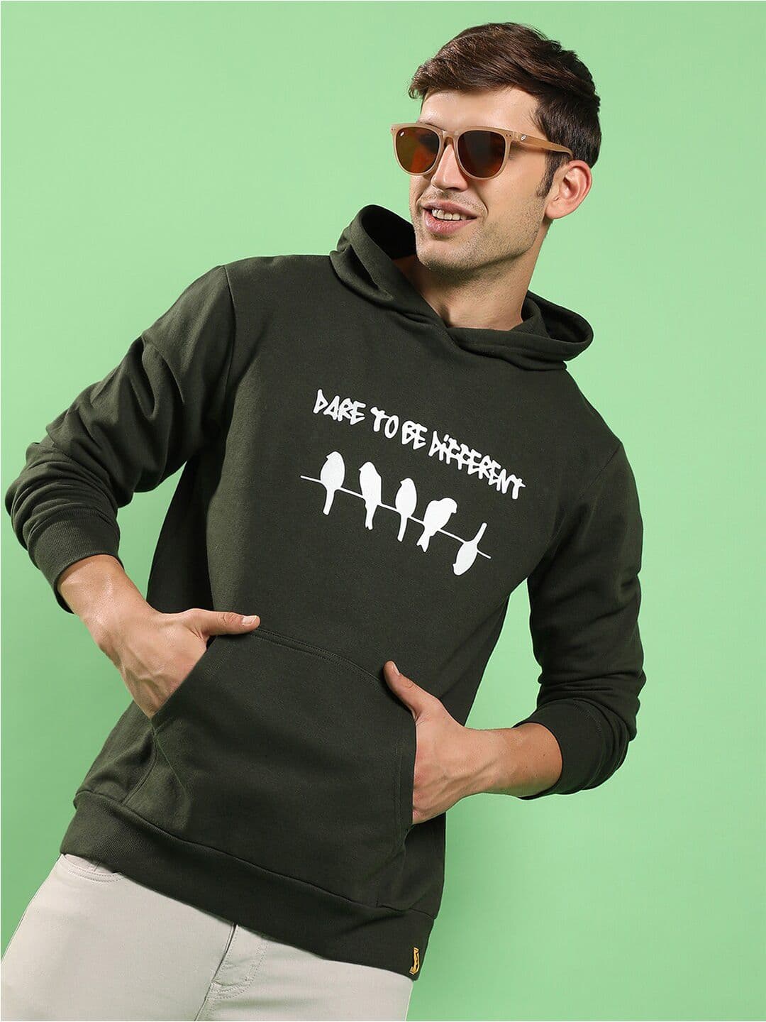 CAHOOT Printed Hooded Cotton Sweatshirt - view 1