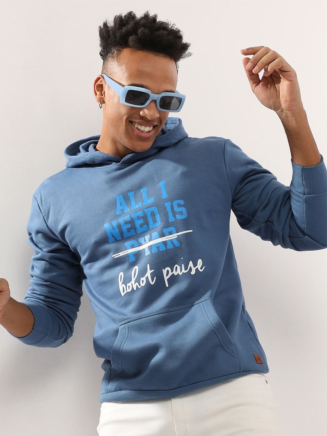 CAHOOT Typography Printed Hooded Sweatshirt - view 1