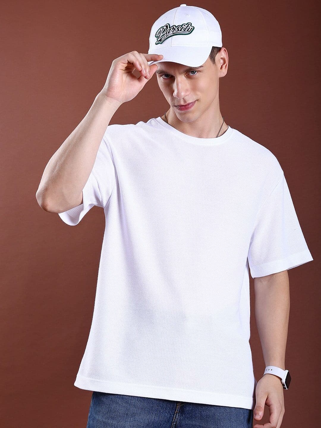 HIGHLANDER Popcorn Structured Oversized T-shirt - view 1