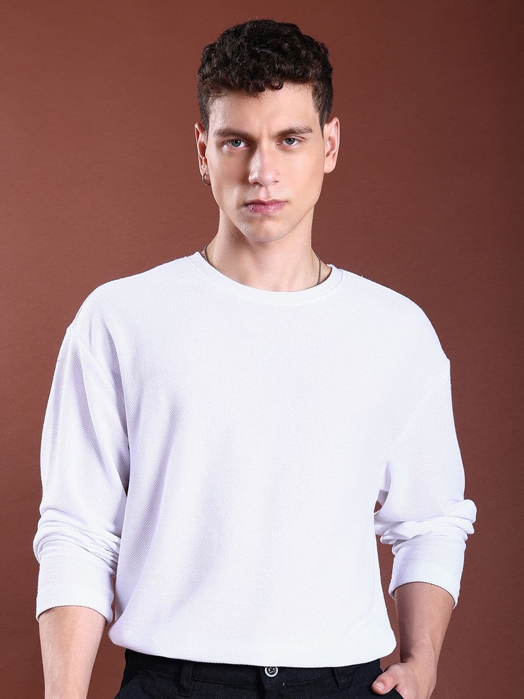 HIGHLANDER Popcorn Structured Oversized T-shirt - view 1