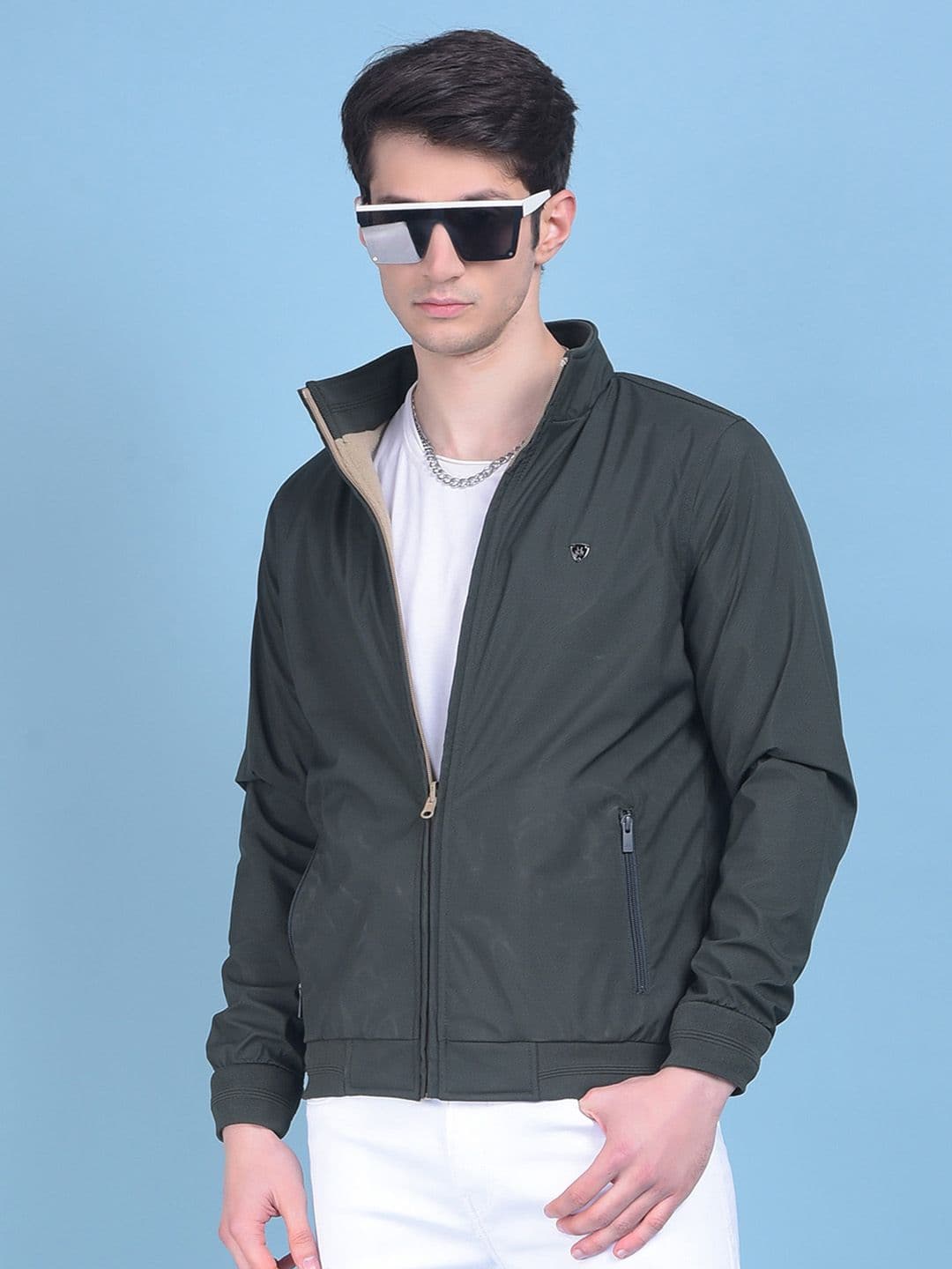 Crimsoune Club Colourblocked Reversible Bomber Jacket - view 1