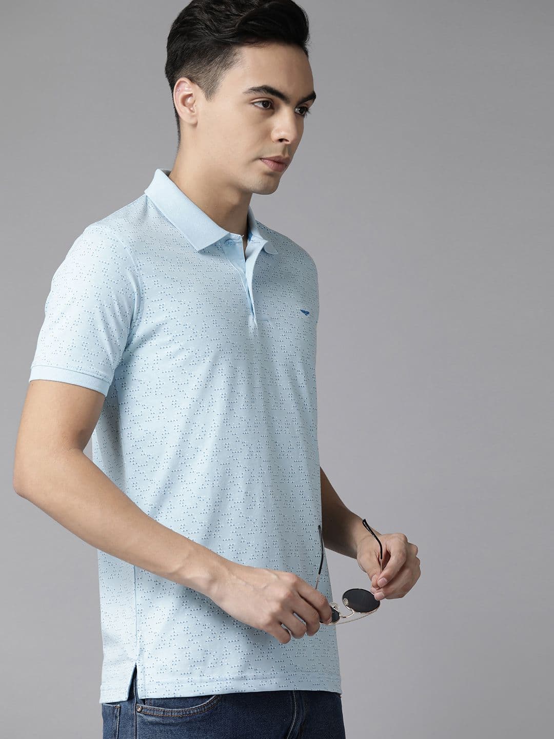 Park Avenue Men Printed Polo Collar Slim Fit T-shirt - view 1