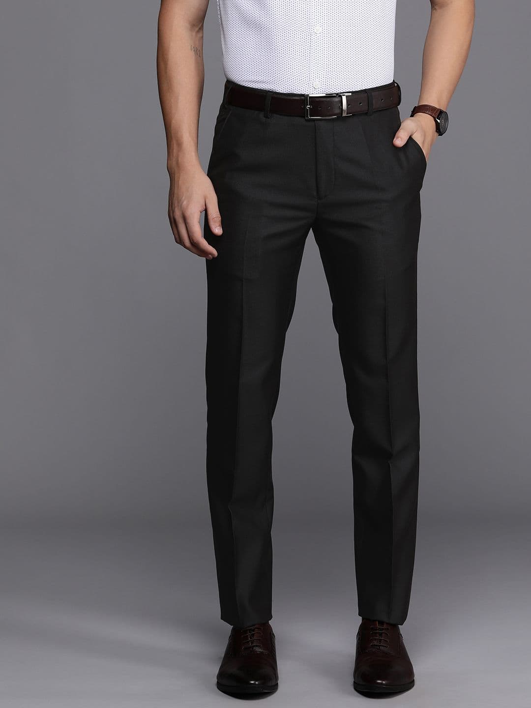 Raymond Men Mid-Rise Slim Fit Formal Trousers - view 1