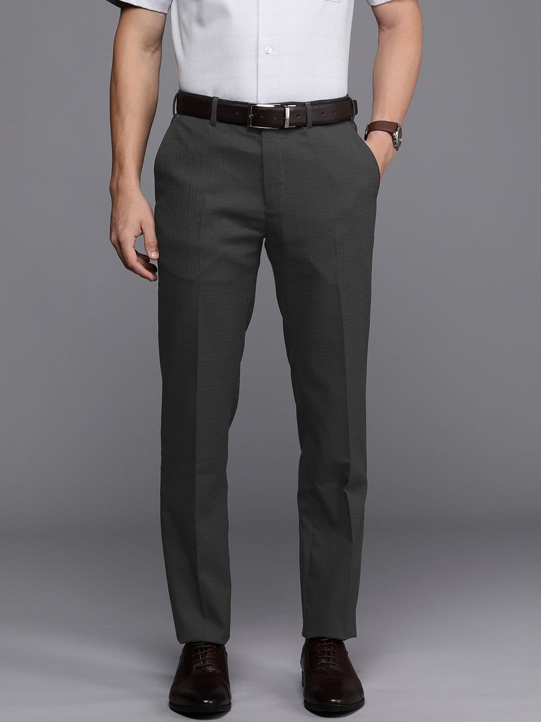 Raymond Men Mid-Rise Slim Fit Formal Trousers - view 1