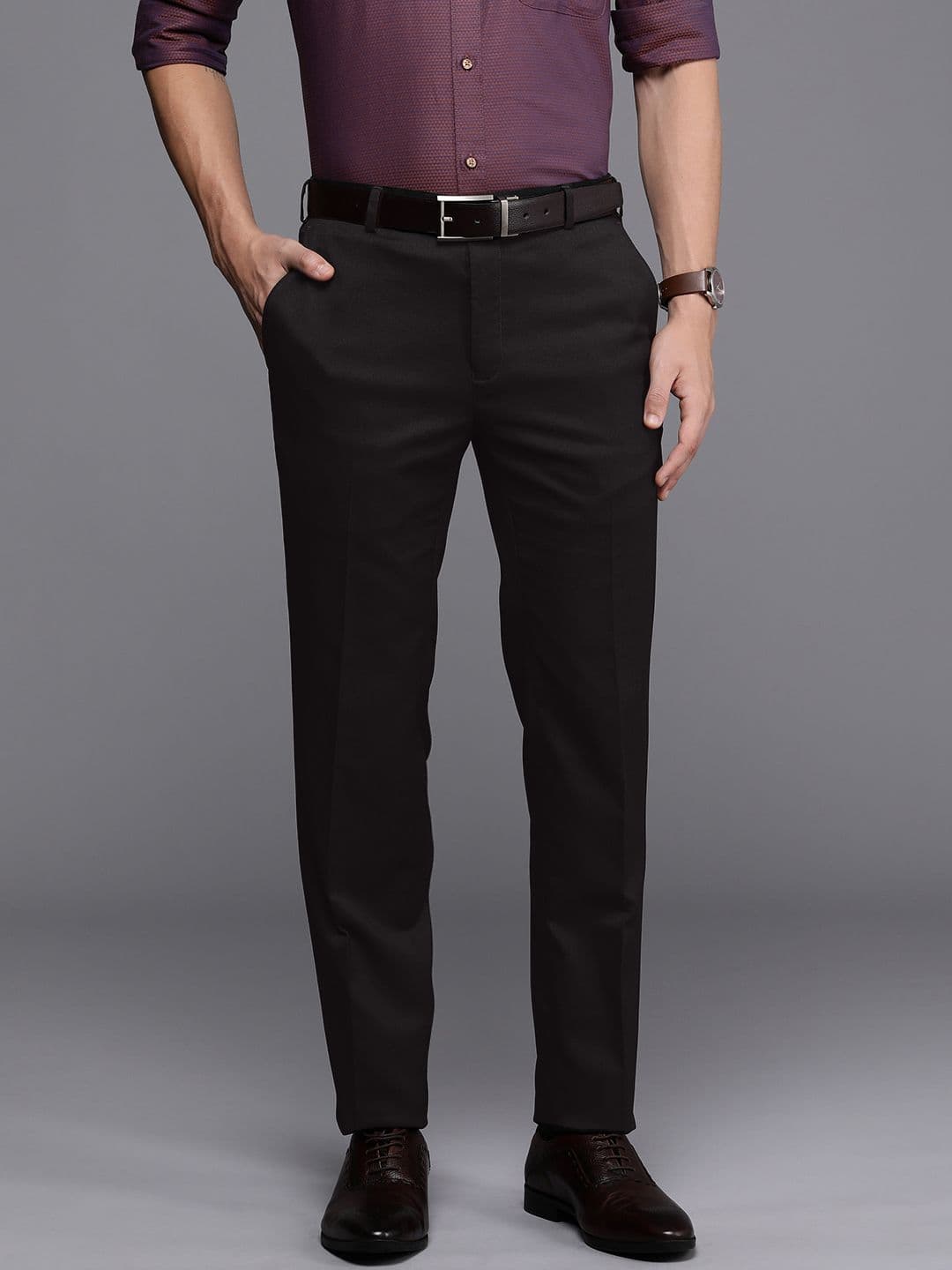 Raymond Men Mid-Rise Slim Fit Formal Trousers - view 1