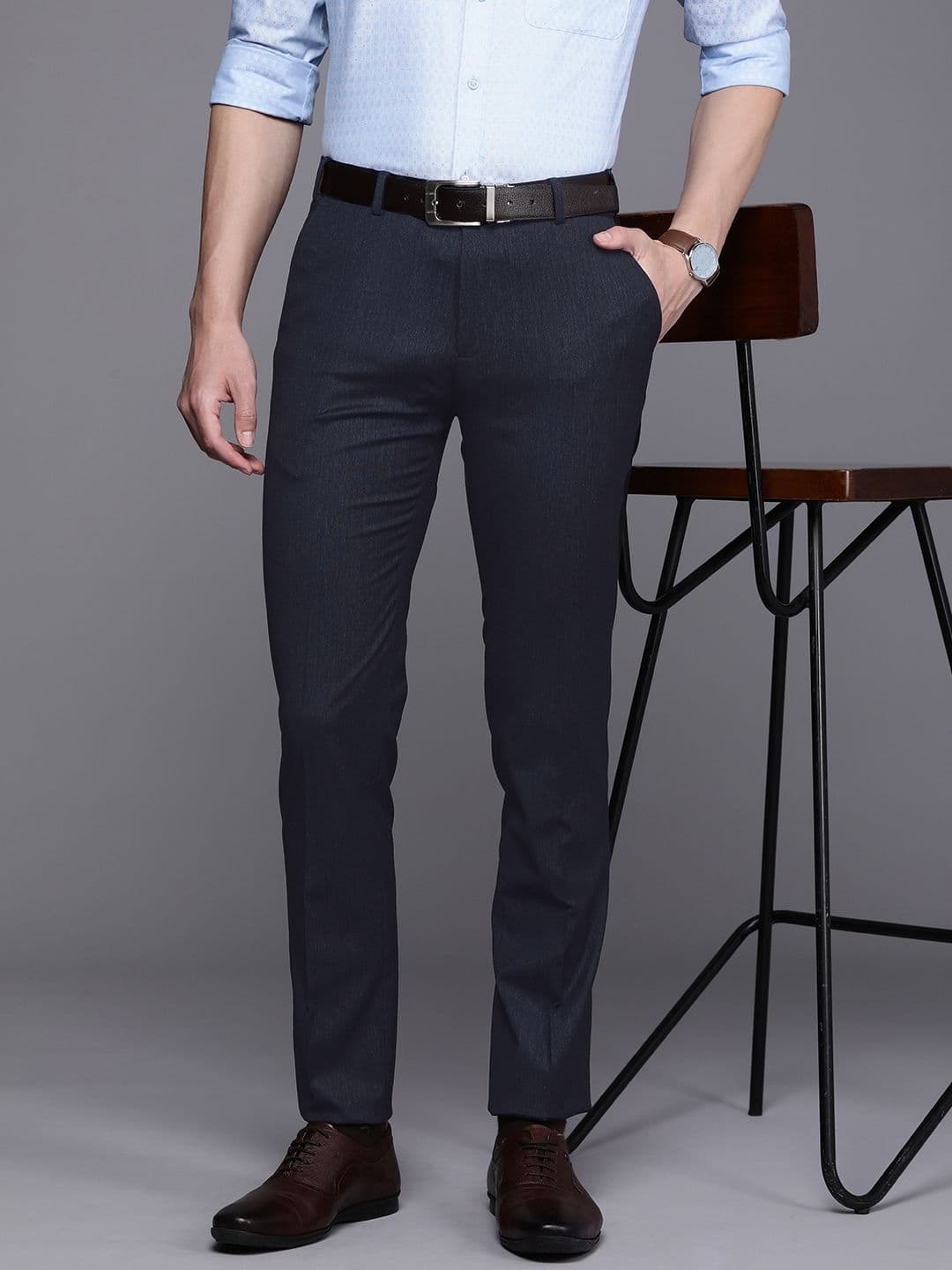 Raymond Men Solid Slim Fit Formal Trousers - view 1