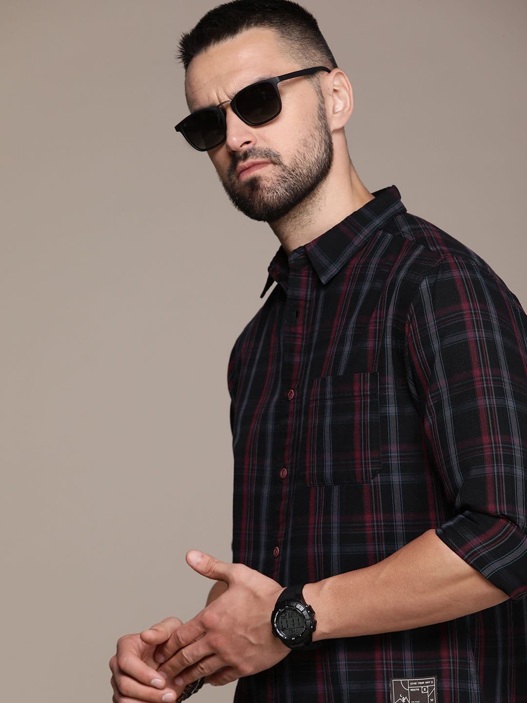 Roadster Men Tartan Checked Cotton Casual Shirt - view 1