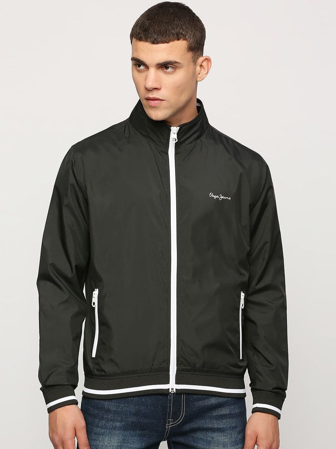 Pepe Jeans Mock Collar Lightweight Bomber Jacket - view 1