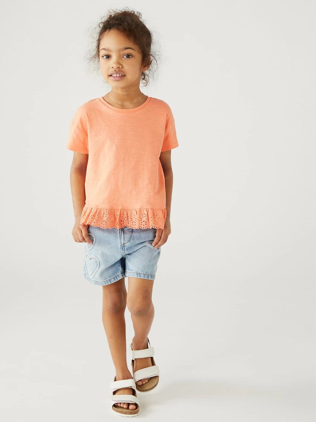 Marks & Spencer Pure Cotton Frill Top - view 1
