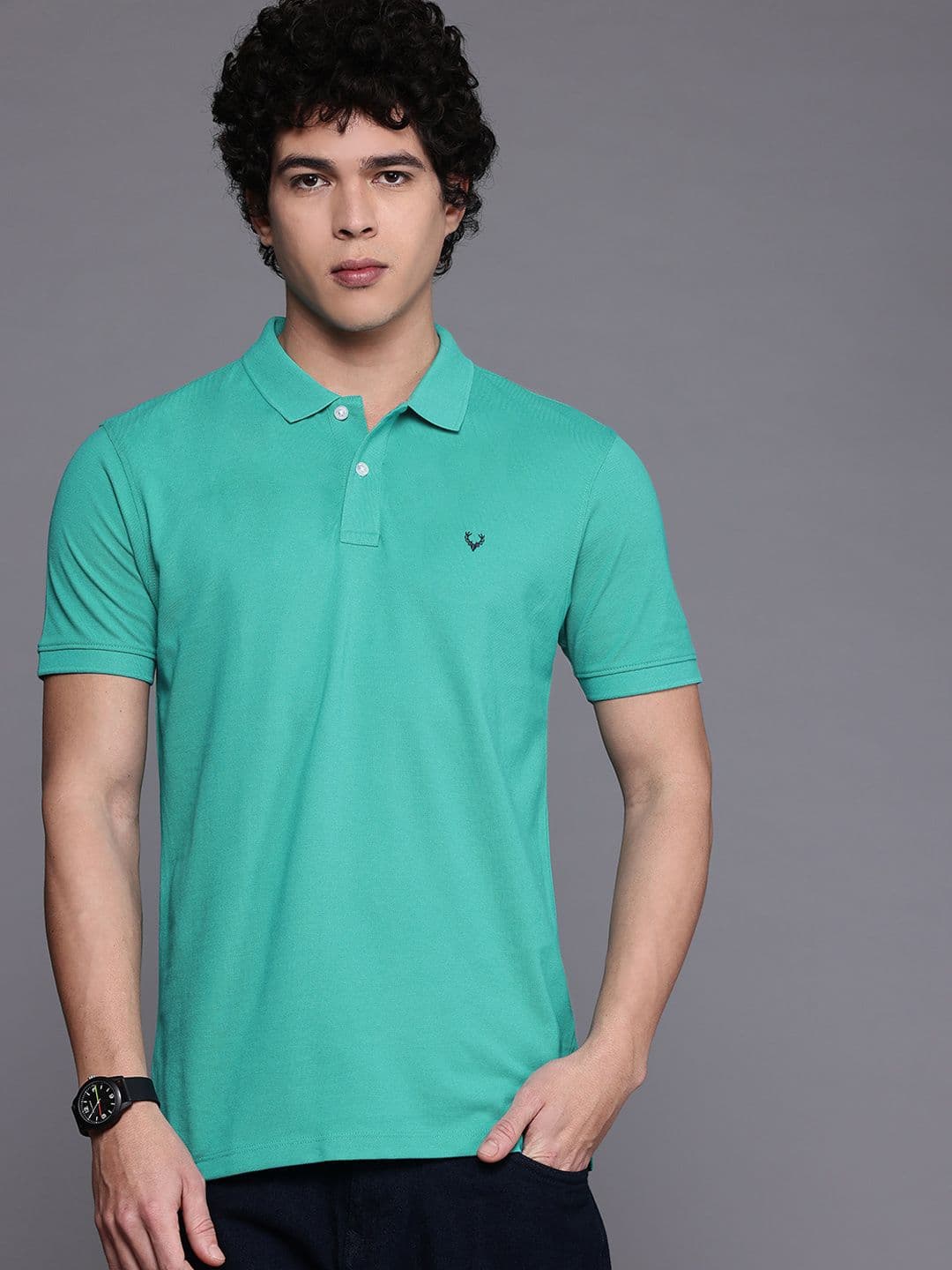 Allen Solly Solid Polo Collar T-shirt - view 1