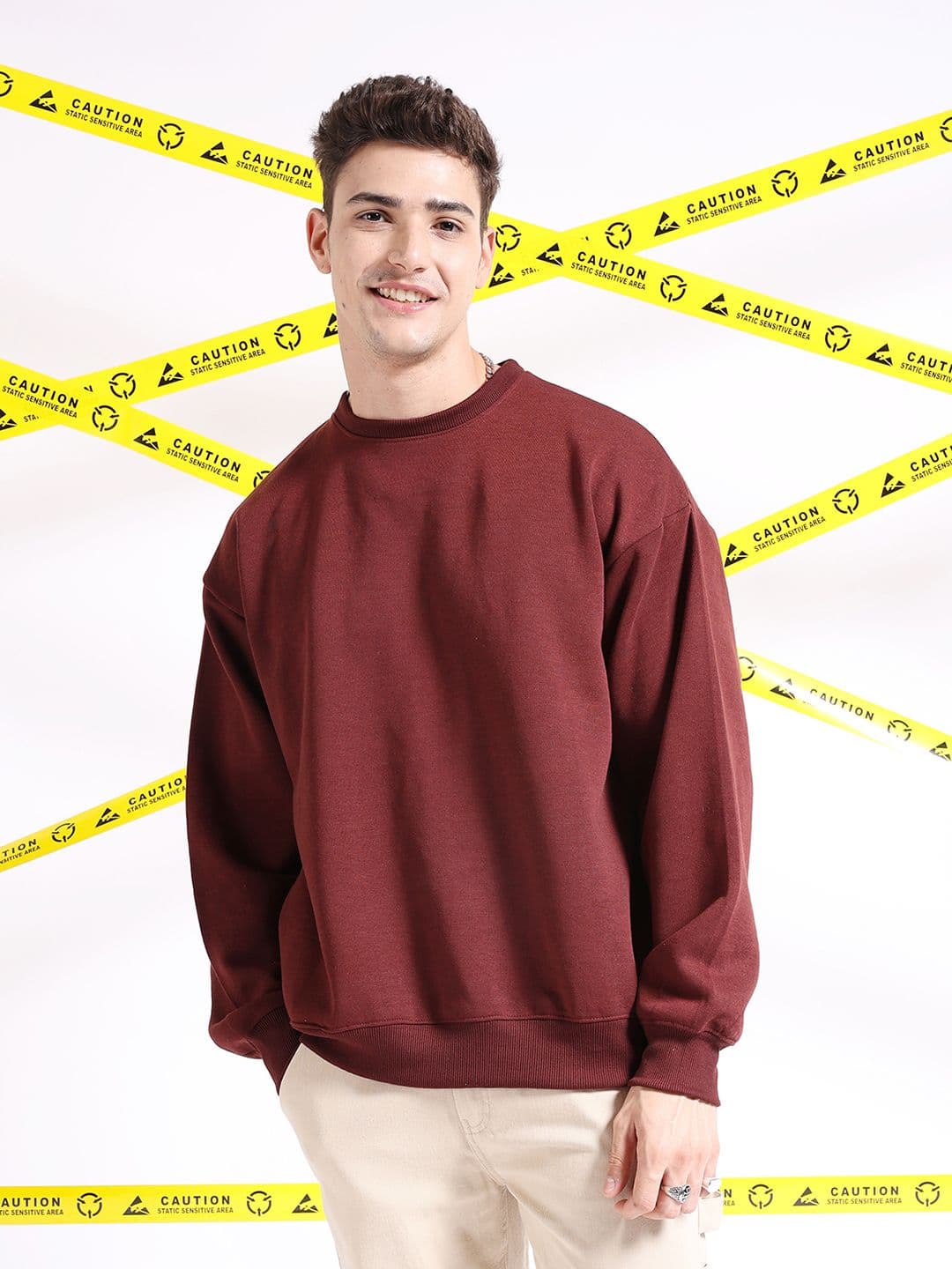The Indian Garage Co Round Neck Long Sleeves Oversized Sweatshirt - view 1