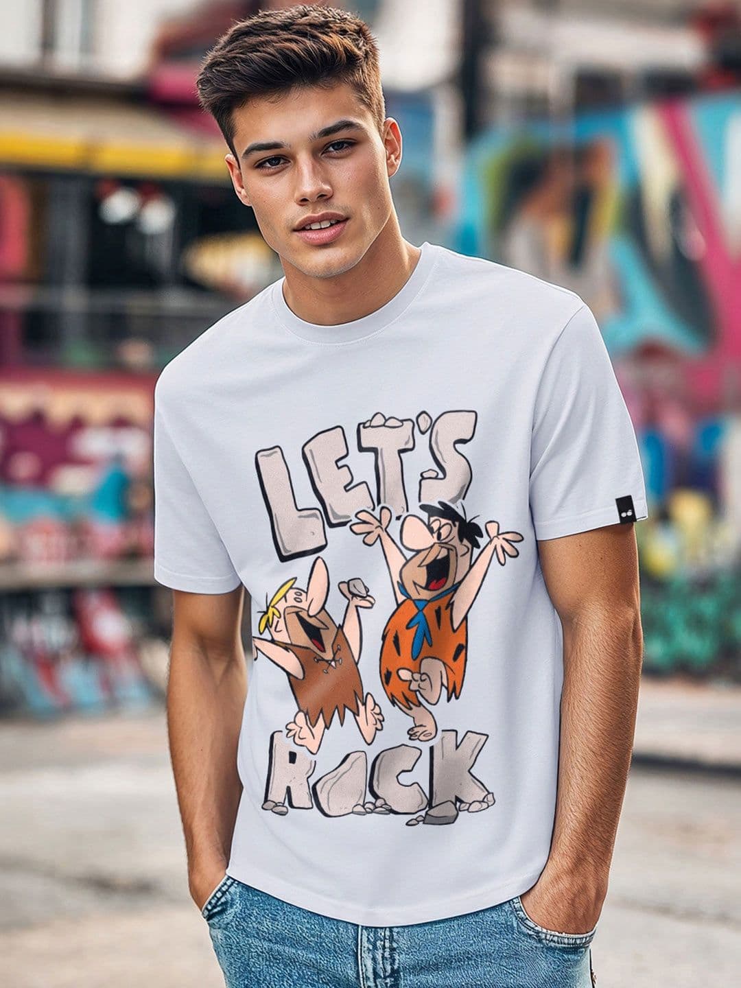 Bewakoof Official Cartoon Network Merchandise Rock N Roll Printed T-shirt - view 1