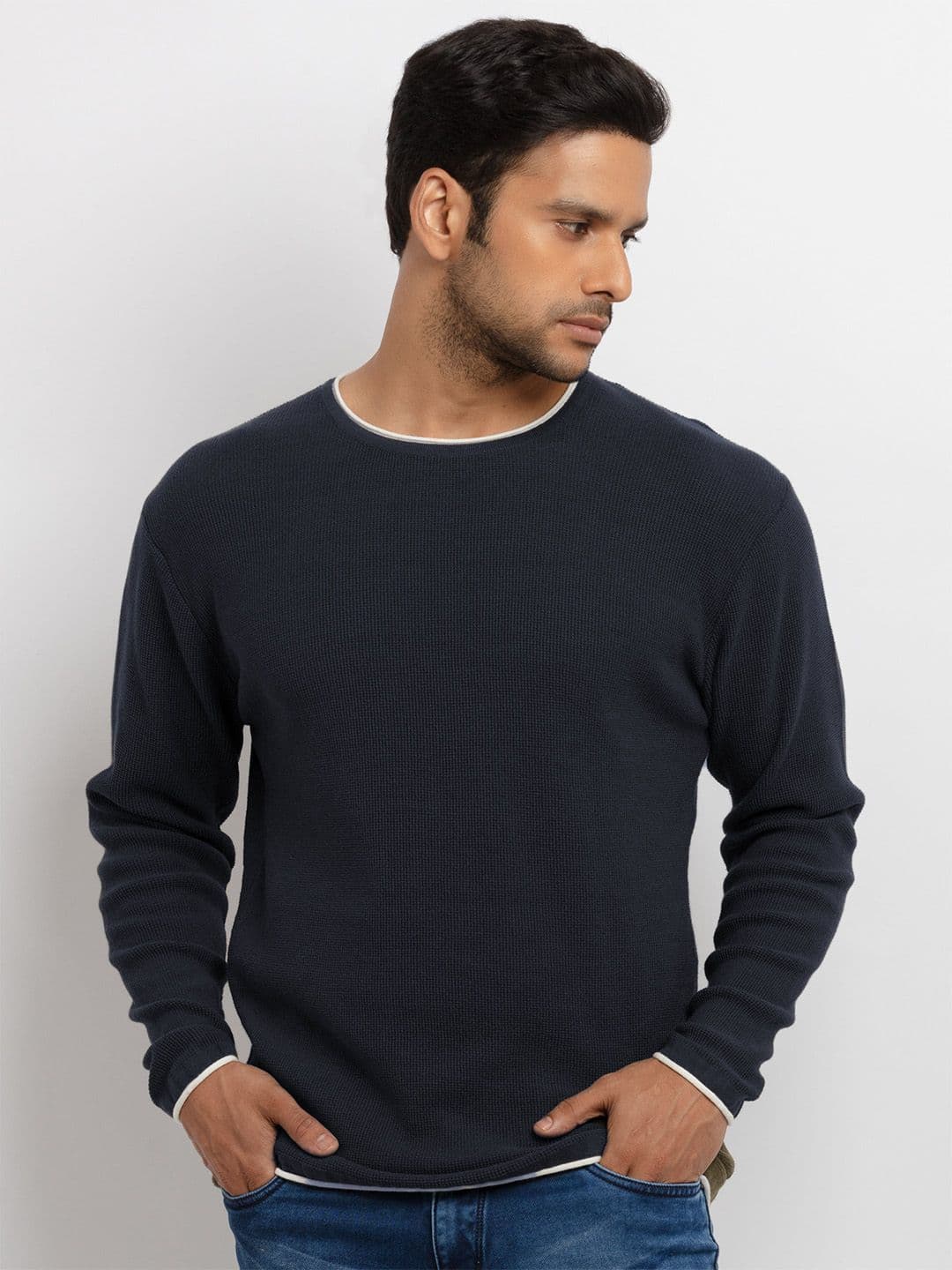 Status Quo Round Neck Cotton Pullover - view 1