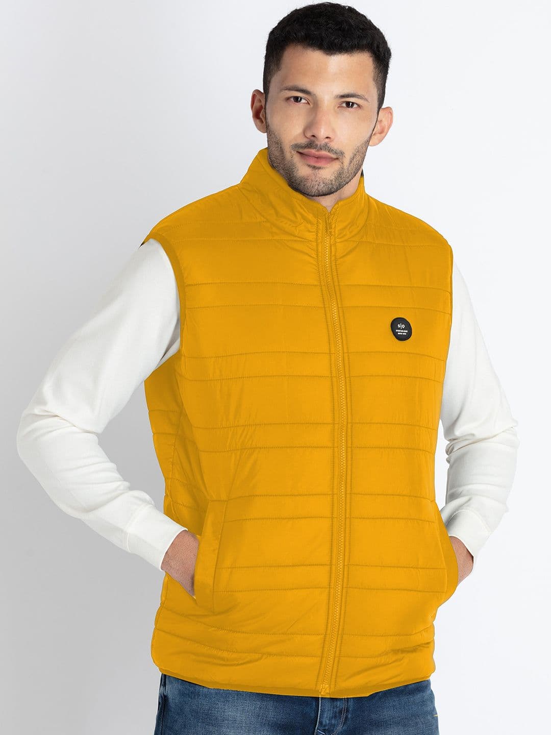 Status Quo Qulited Mock Collar Puffer Jacket - view 1