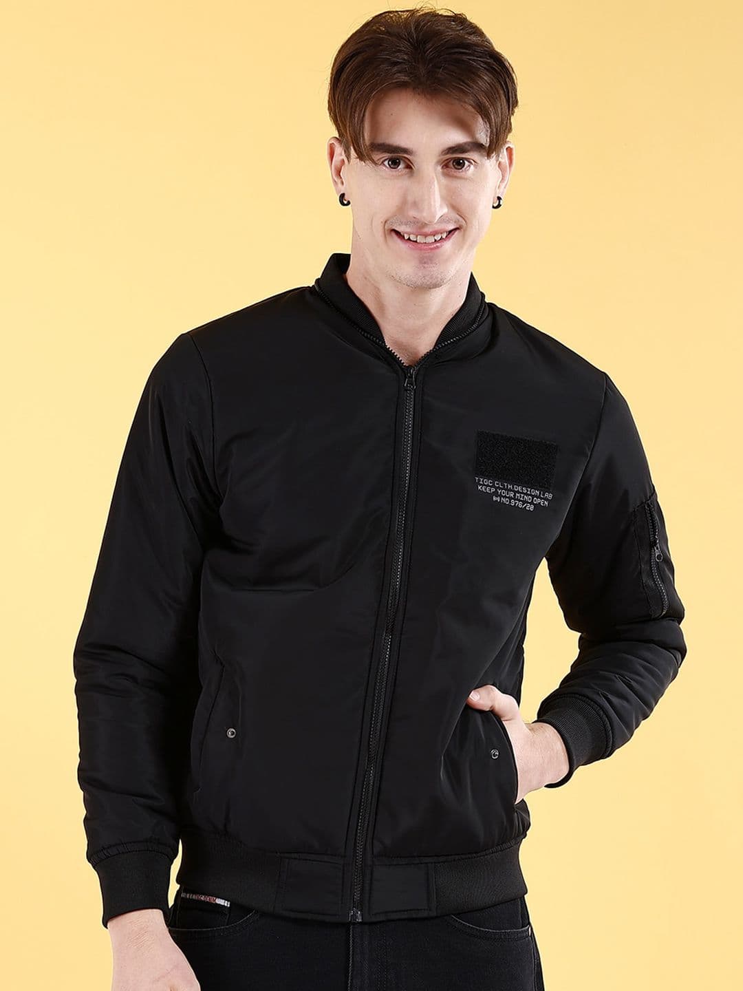 The Indian Garage Co Men Zip-Front Bomber Jacket - view 1