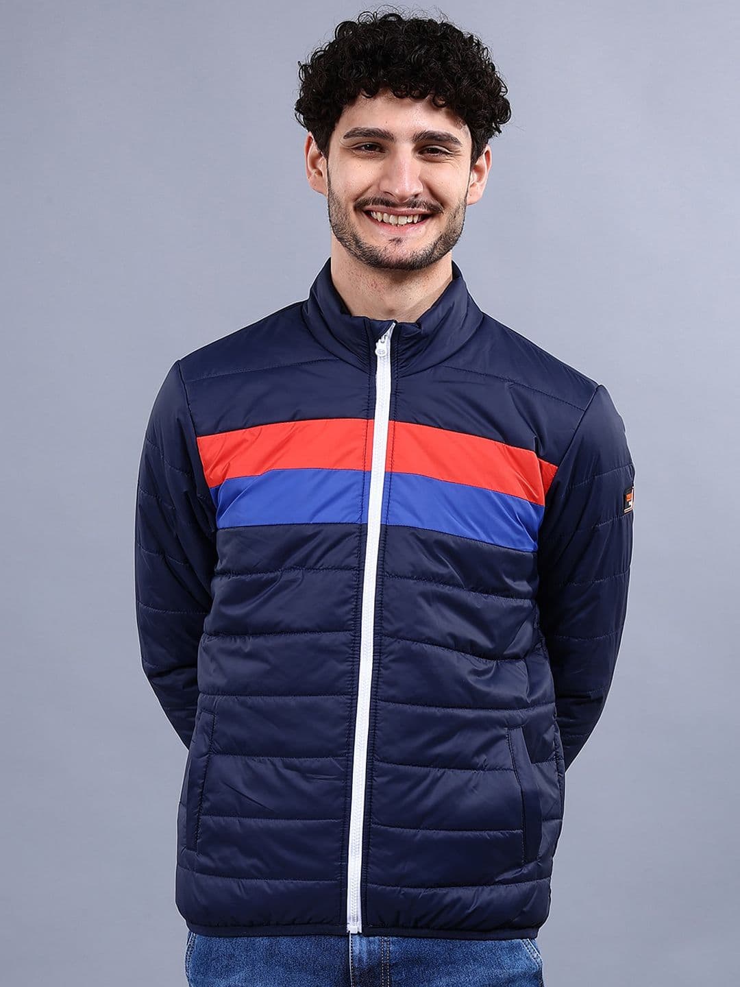The Indian Garage Co Men Colourblock Regular Fit Puffer Jacket - view 1