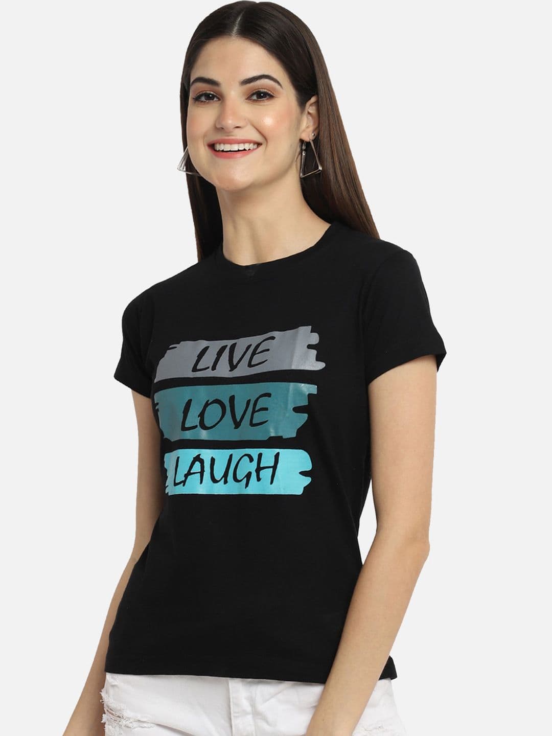 BAESD Typography Printed Cotton Casual T-shirt - view 1