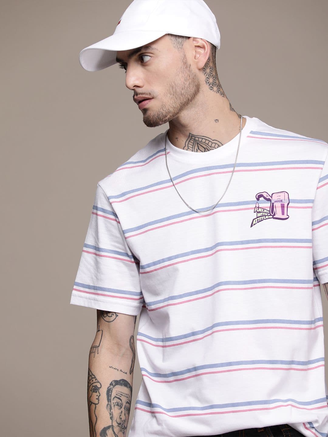 WROGN Striped Cotton T-shirt - view 1