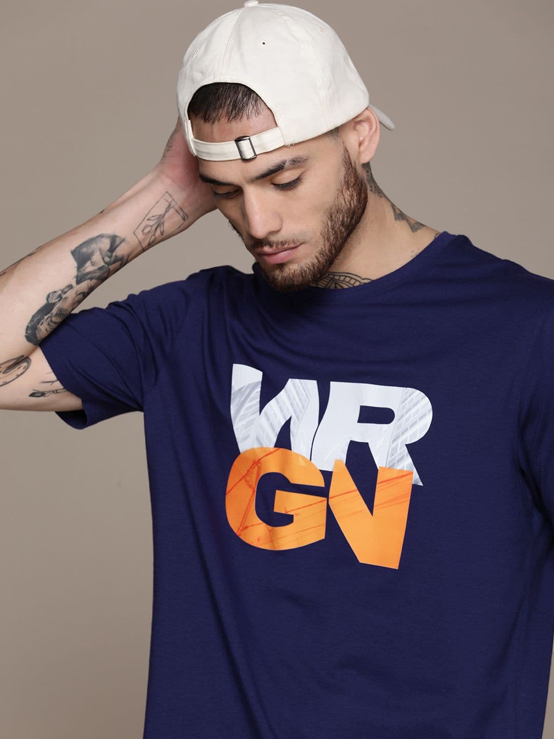 WROGN Round Neck Regular Fit Typography Printed T-shirt - view 1
