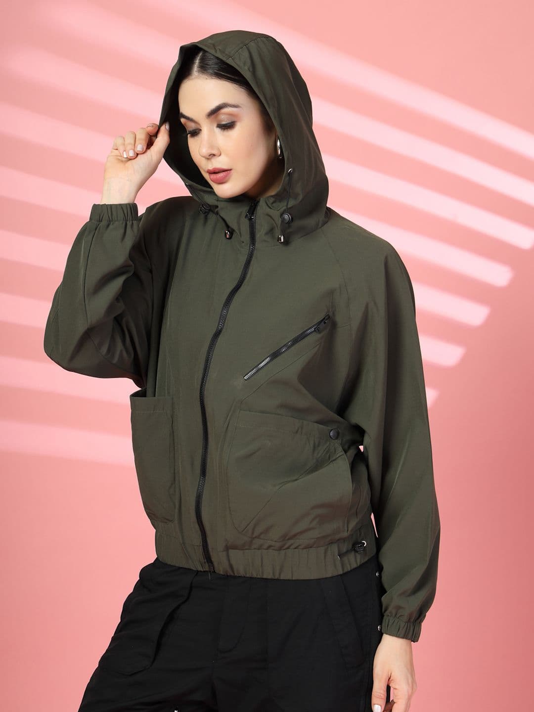 CHKOKKO Windcheater Dry Fit Hooded Sporty Jacket - view 1