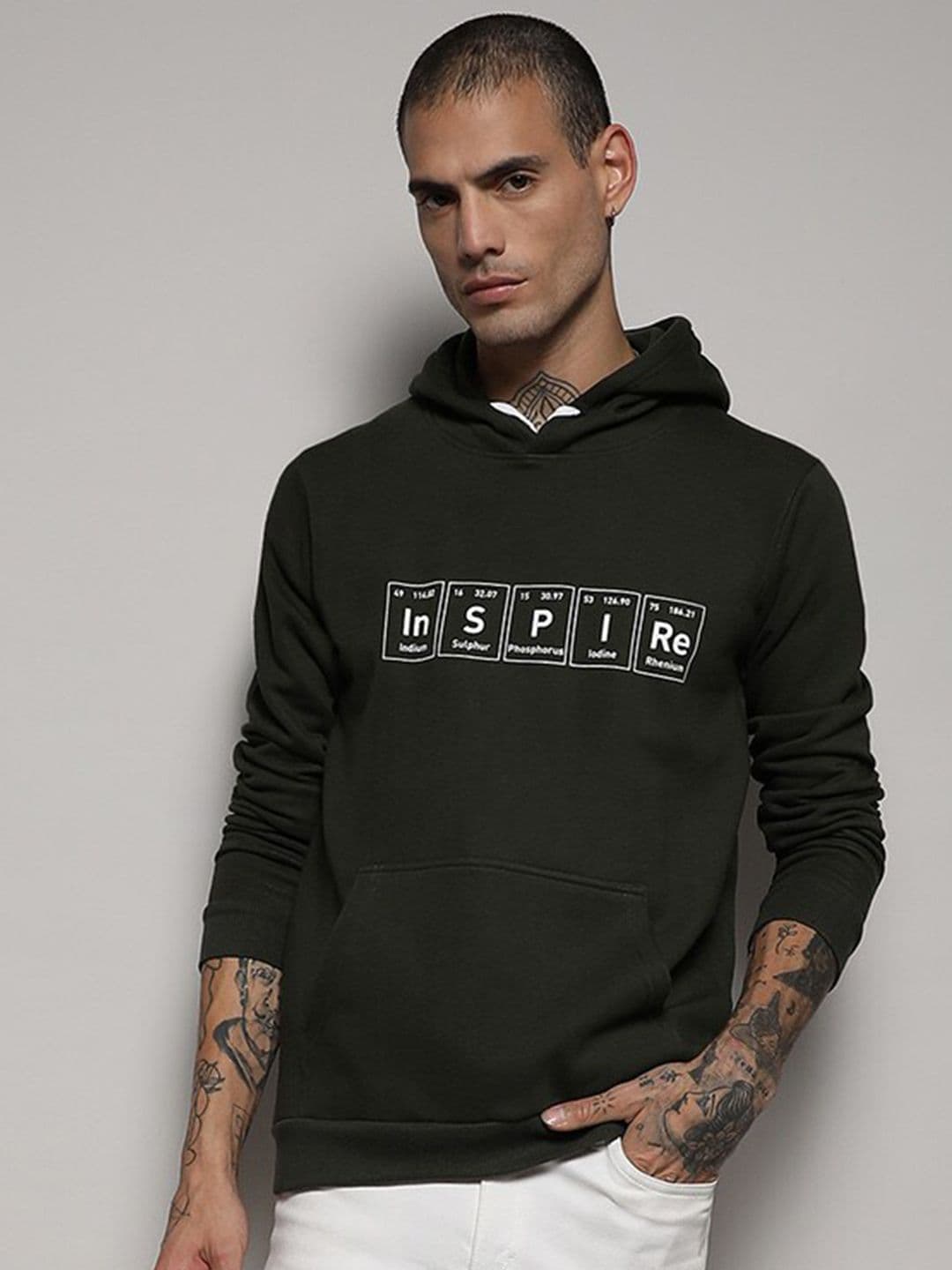 CAHOOT Typography Printed Hooded Cotton Sweatshirt - view 1
