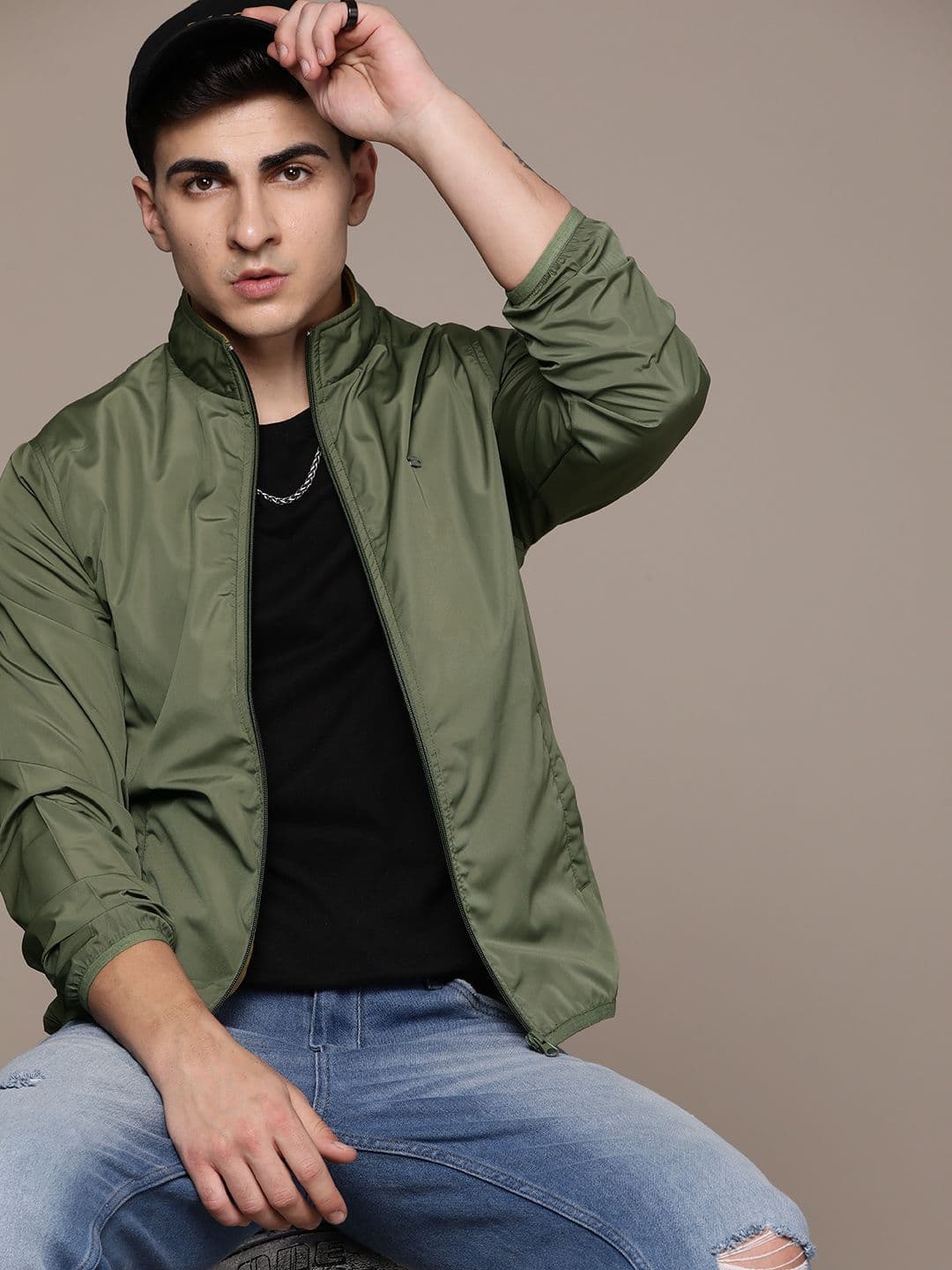 Roadster Men Solid Windcheater Sporty Jacket - view 1