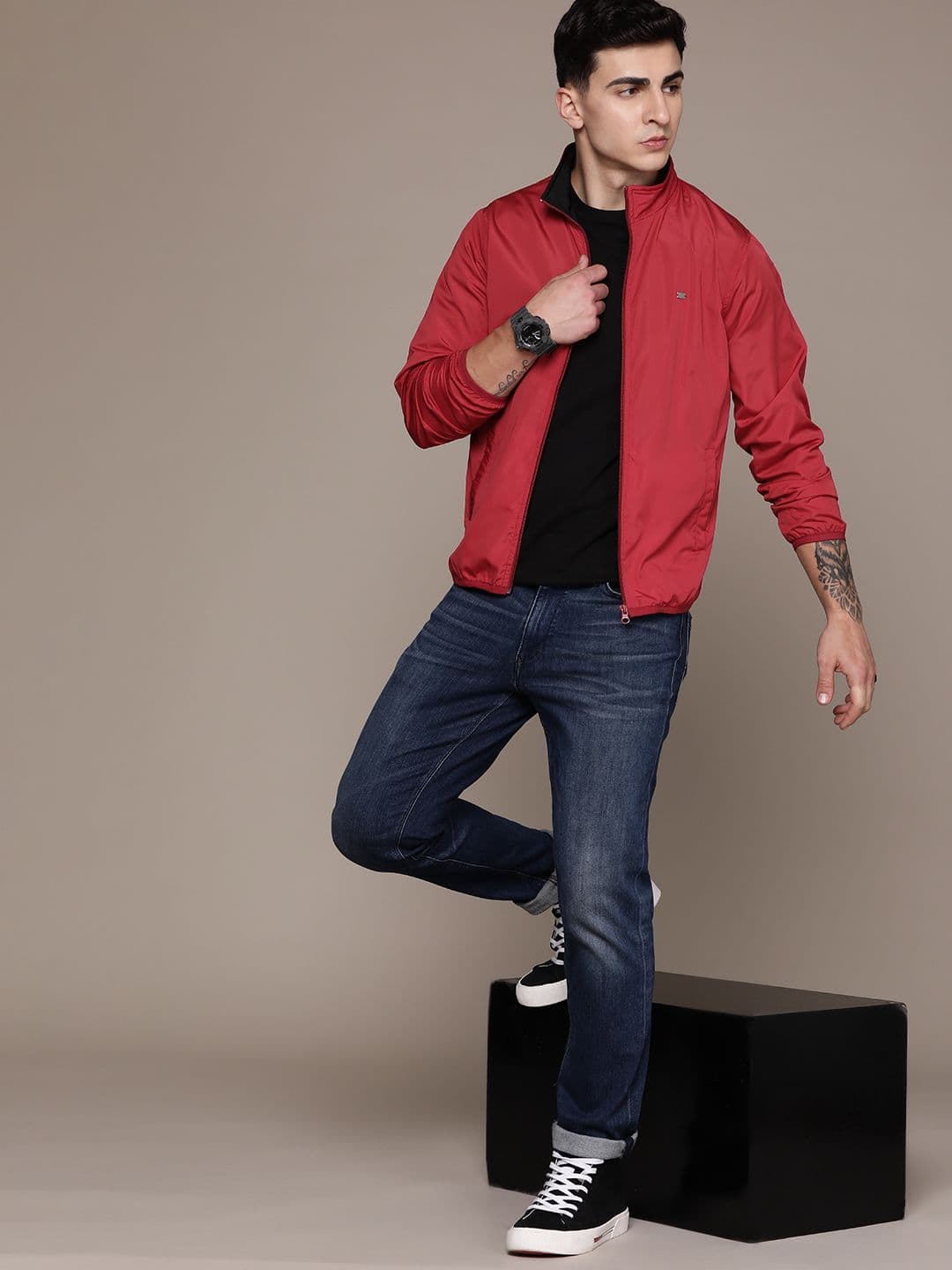 Roadster Men Solid Windcheater Sporty Jacket - view 1