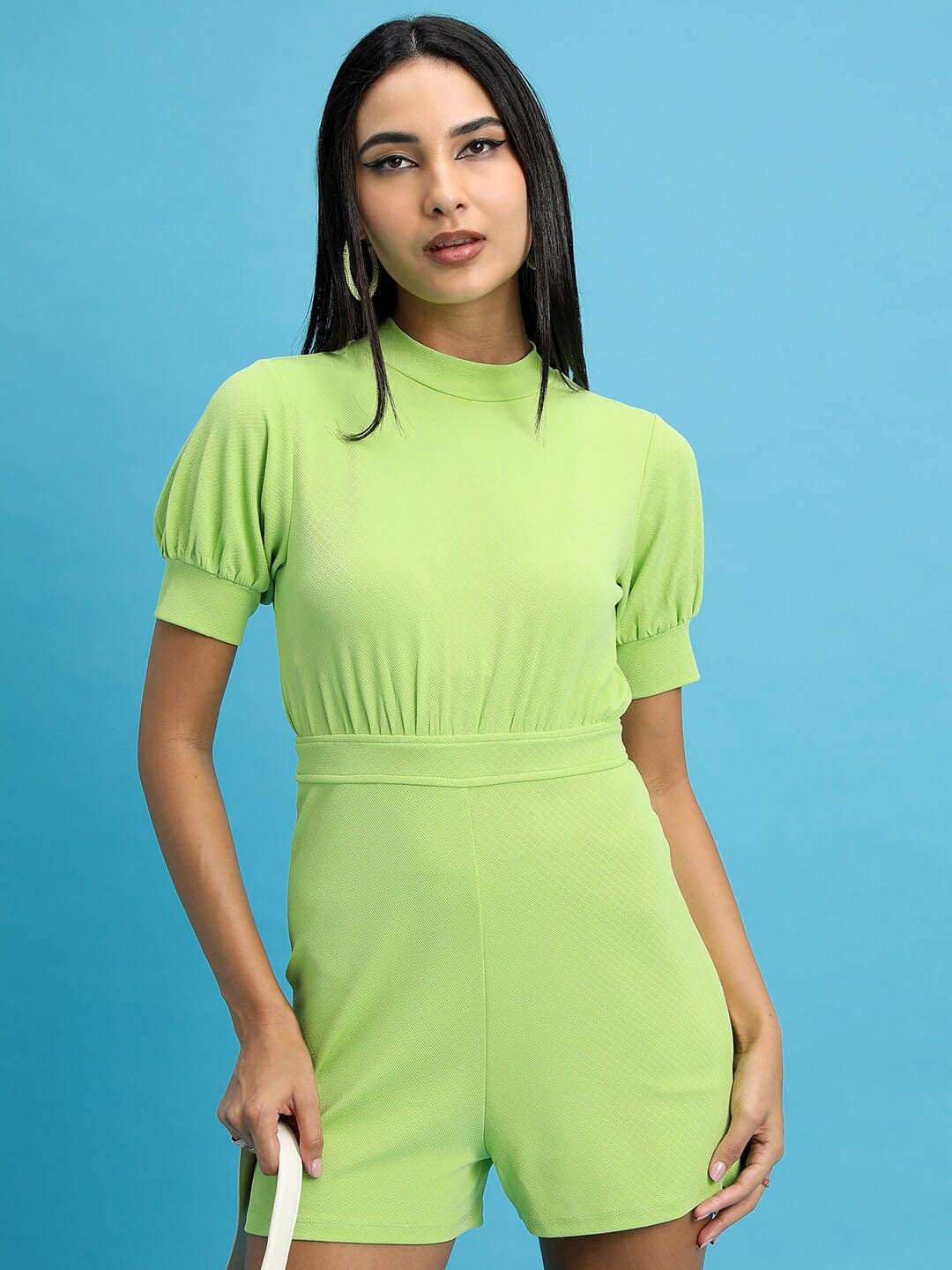 Tokyo Talkies Puff Sleeve Playsuit - view 1