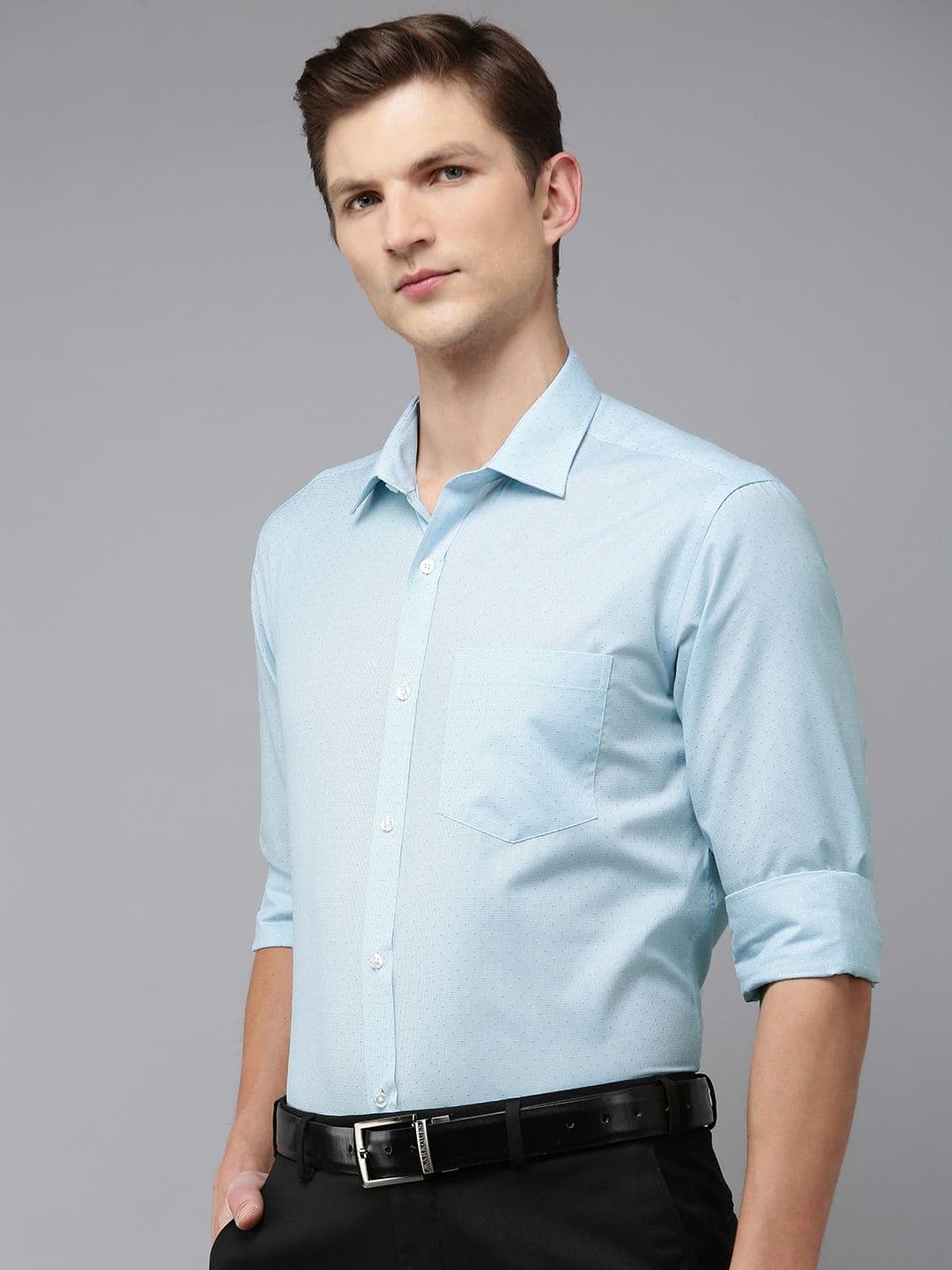 Park Avenue Textured Slim Fit Opaque Formal Shirt - view 1